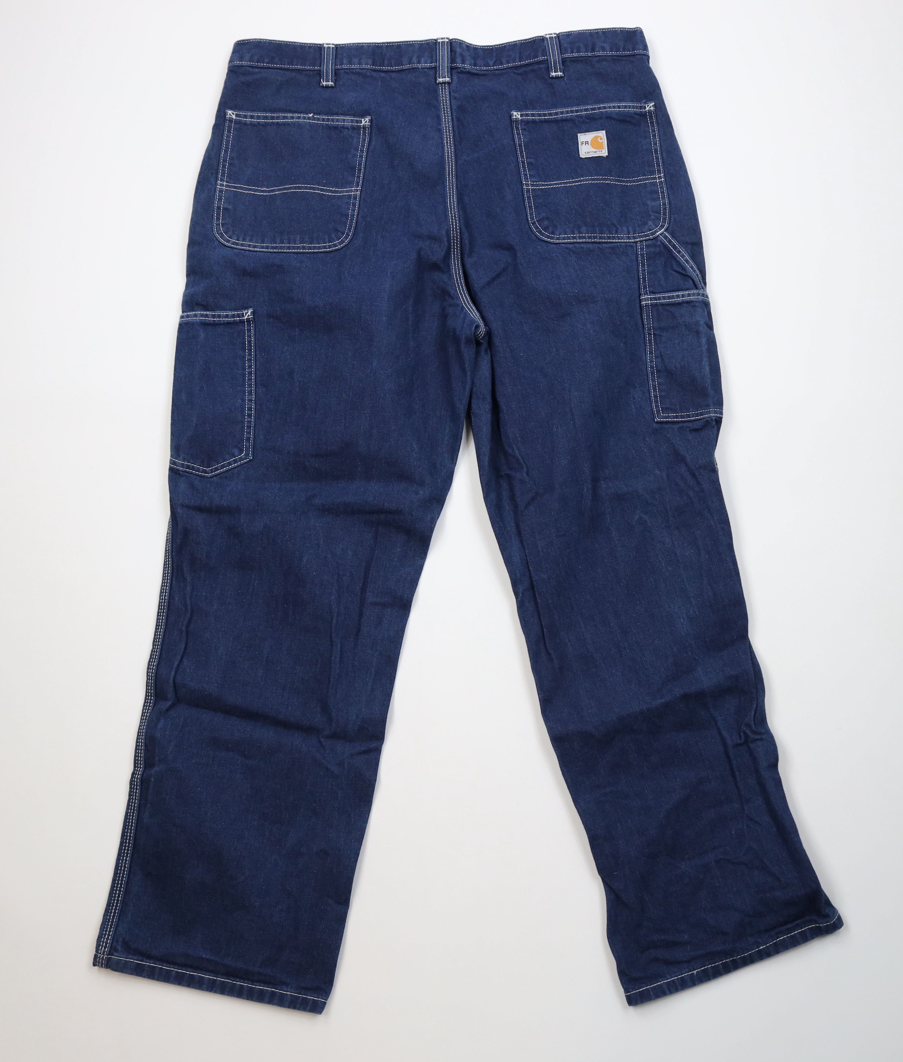 Carhartt Vintage Y2K Carhartt FR Resistant Wide Leg Dungaree Jeans Size US 40 / EU 56 - 11 Thumbnail