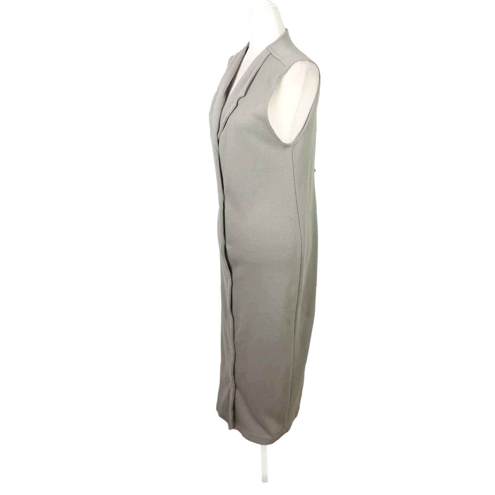 Vintage VINTAGE 90s New York Style light green knit maxi sweater vest cardigan S Sleeveless Button front Ties in back Women's Regular Size Small Size S / US 4 / IT 40 - 3 Thumbnail