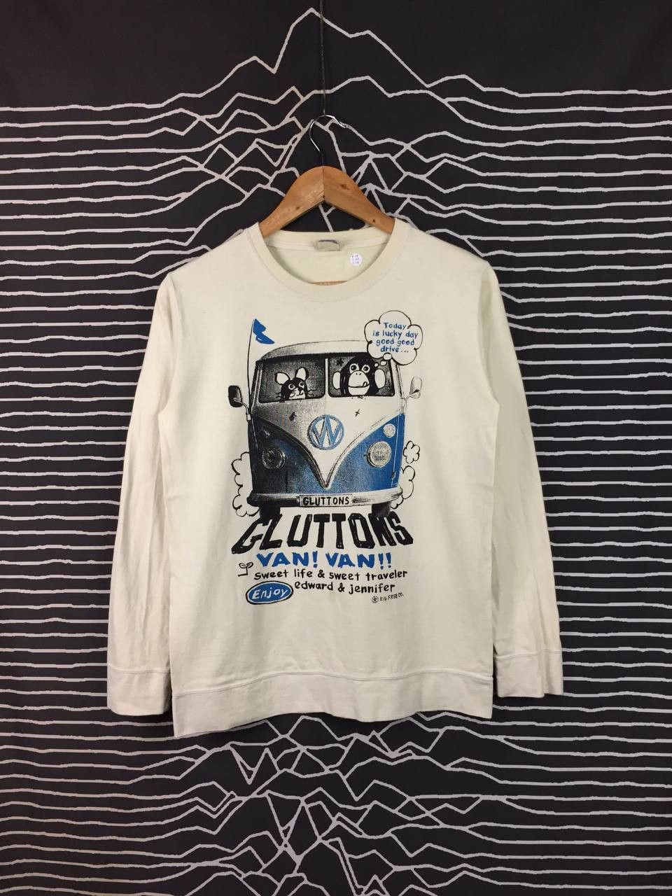 Japanese Brand Vtg Free Company GLUTTONS VW Van Route 66 Long Sleeve Tee Size US S / EU 44-46 / 1 - 2 Thumbnail