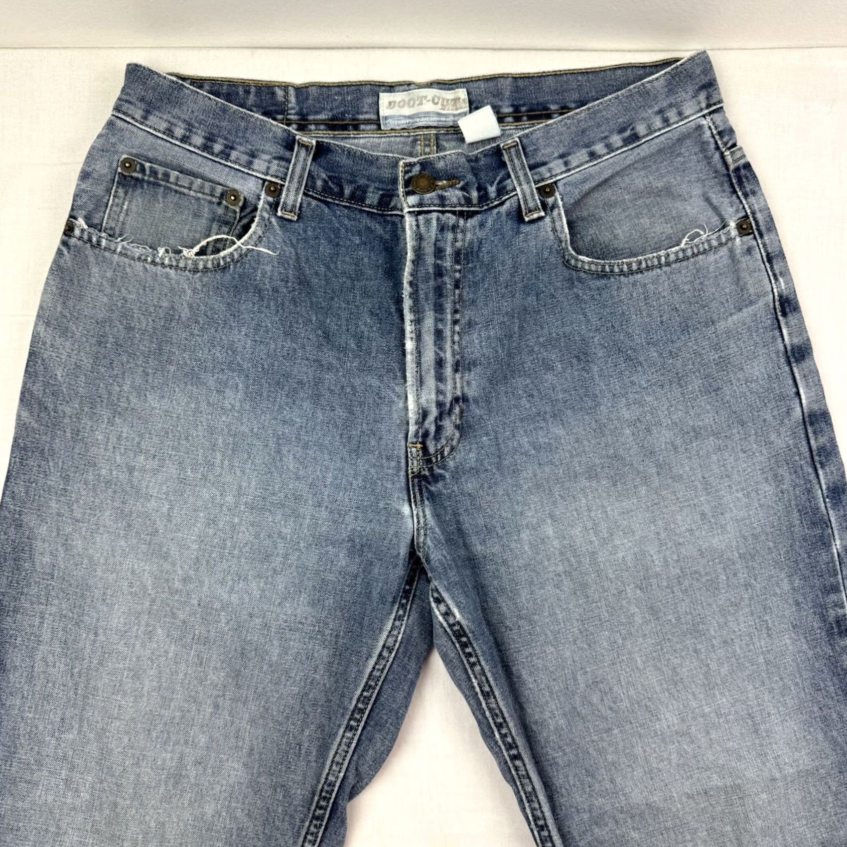 Old Navy VINTAGE Old Navy Jeans Bootcut Men 33 Regular 32 Inseam Blue Punk Y2K Hipster - N/A Size US 33 - 3 Thumbnail