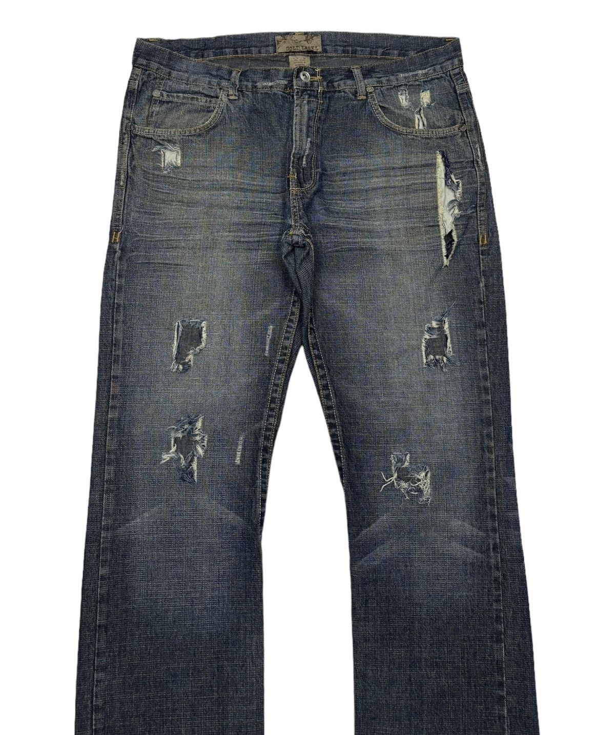Japanese Brand × Undercover RARE ARCHIVE GOLD LABEL RIPS BAGGY DISTRESSED DENIM JEANS Size US 38 / EU 54 - 5 Thumbnail