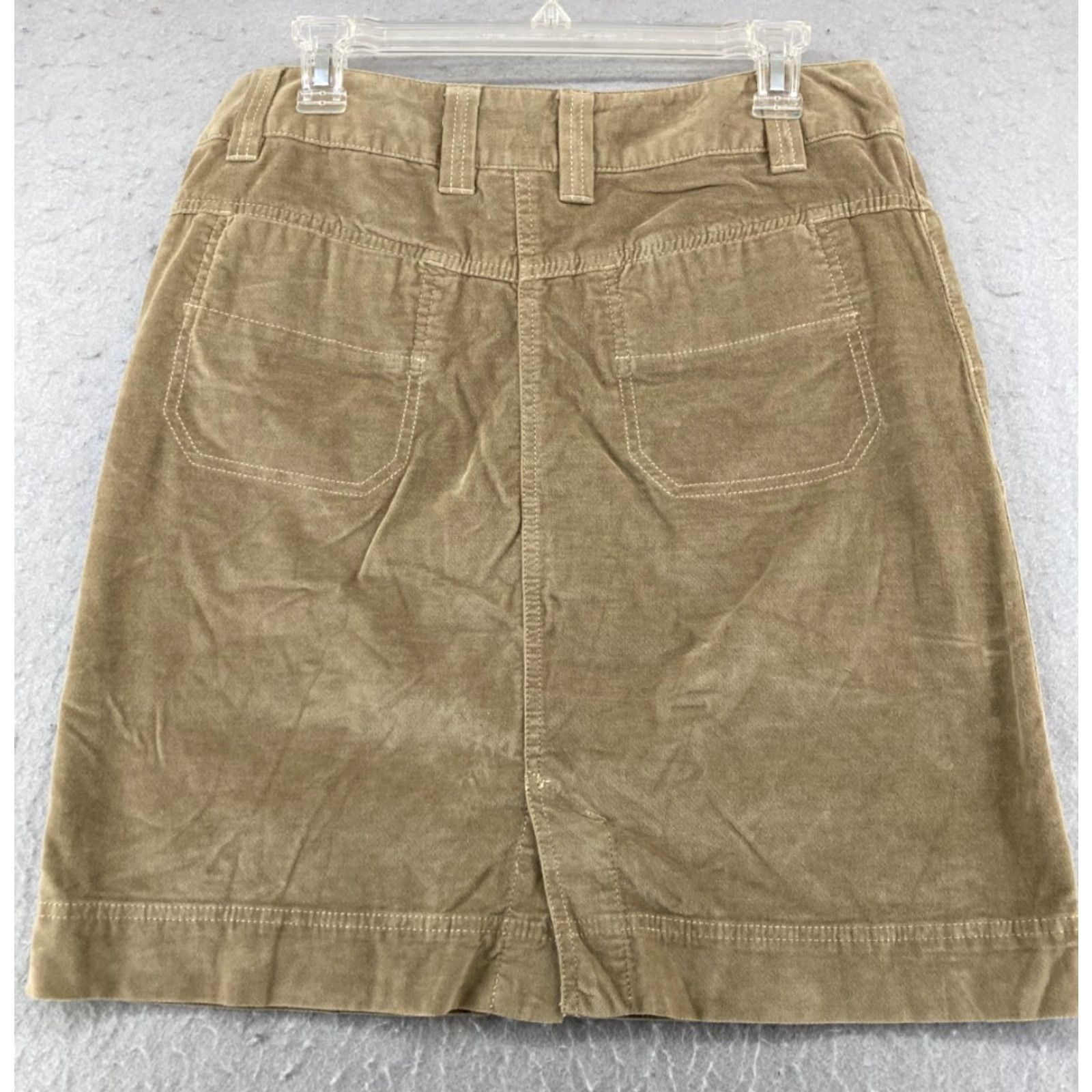 Athleta Athleta Women's Mini Skirt Size 10 Brown Cotton Blend Suede 90s Boho Casual Size 32" / US 10 / IT 46 - 7 Thumbnail