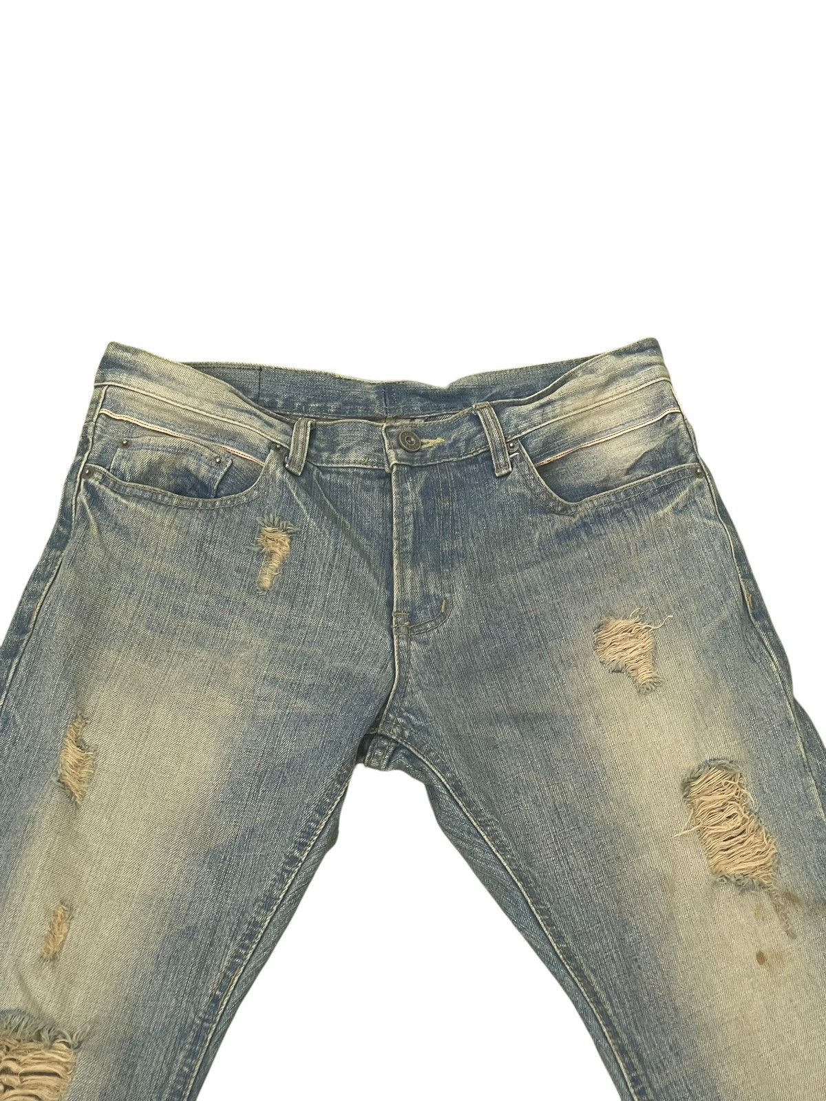 Japanese Brand Flare Jeans Izreel Faded Distress Boot Cut 2🟦5 Size US 31 - 8 Thumbnail