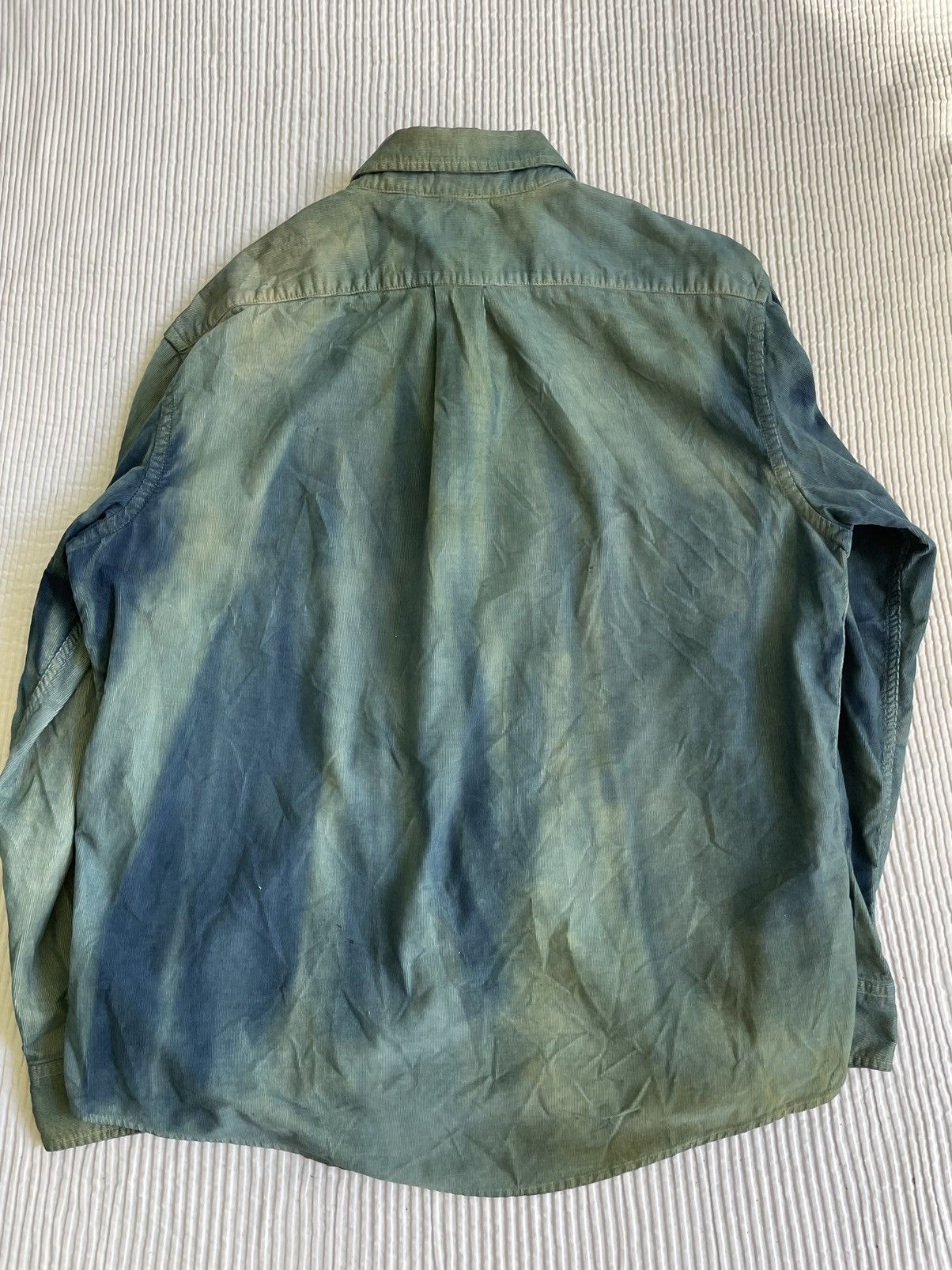 Indigo Indigo Dirty Dye Sun Faded Corduroy Shirt Size US L / EU 52-54 / 3 - 2 Thumbnail