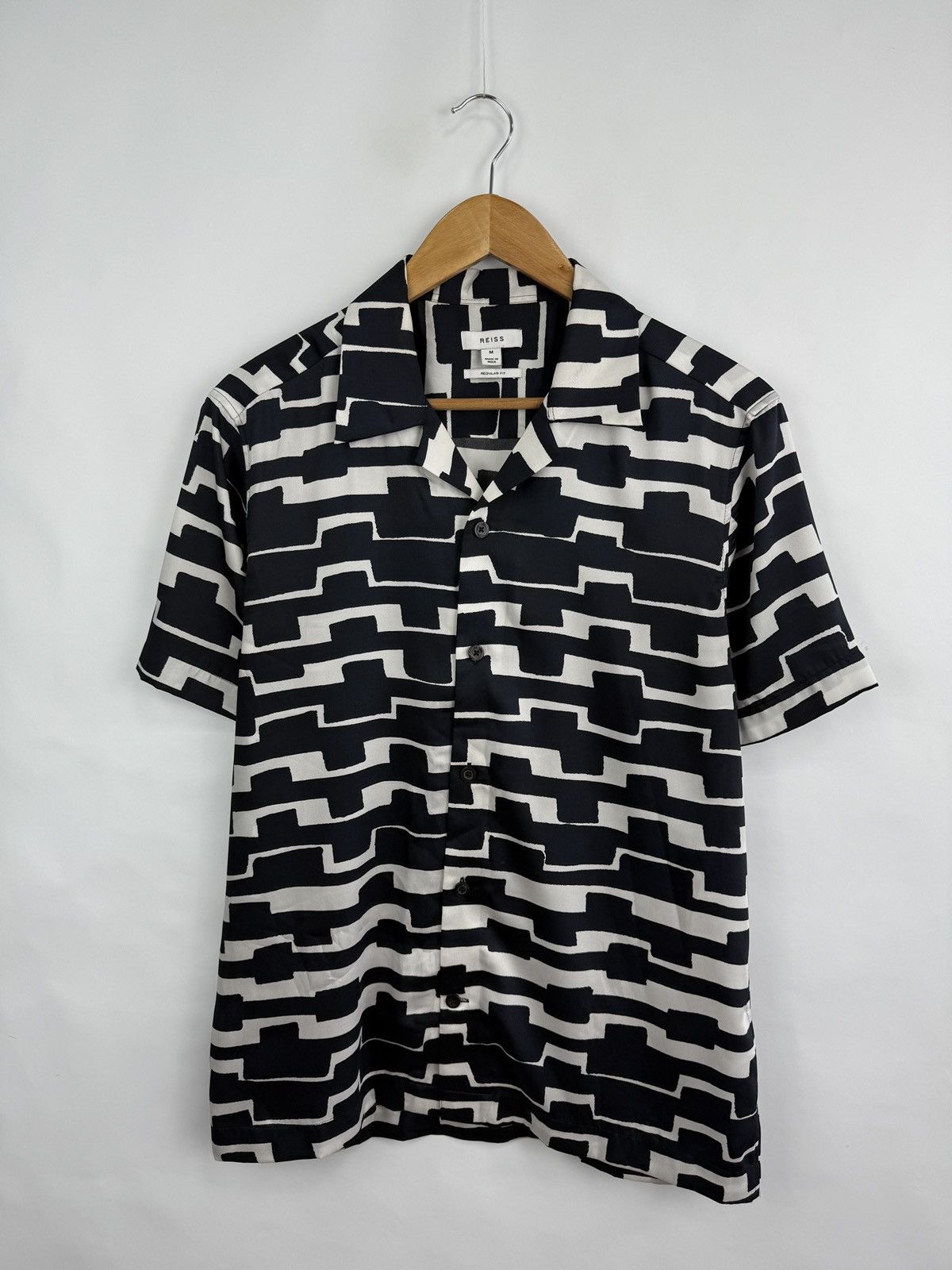 Reiss Reiss Luxury Abstract Asymmetrical Button Up Shirt Rare Size US M / EU 48-50 / 2 - 5 Thumbnail