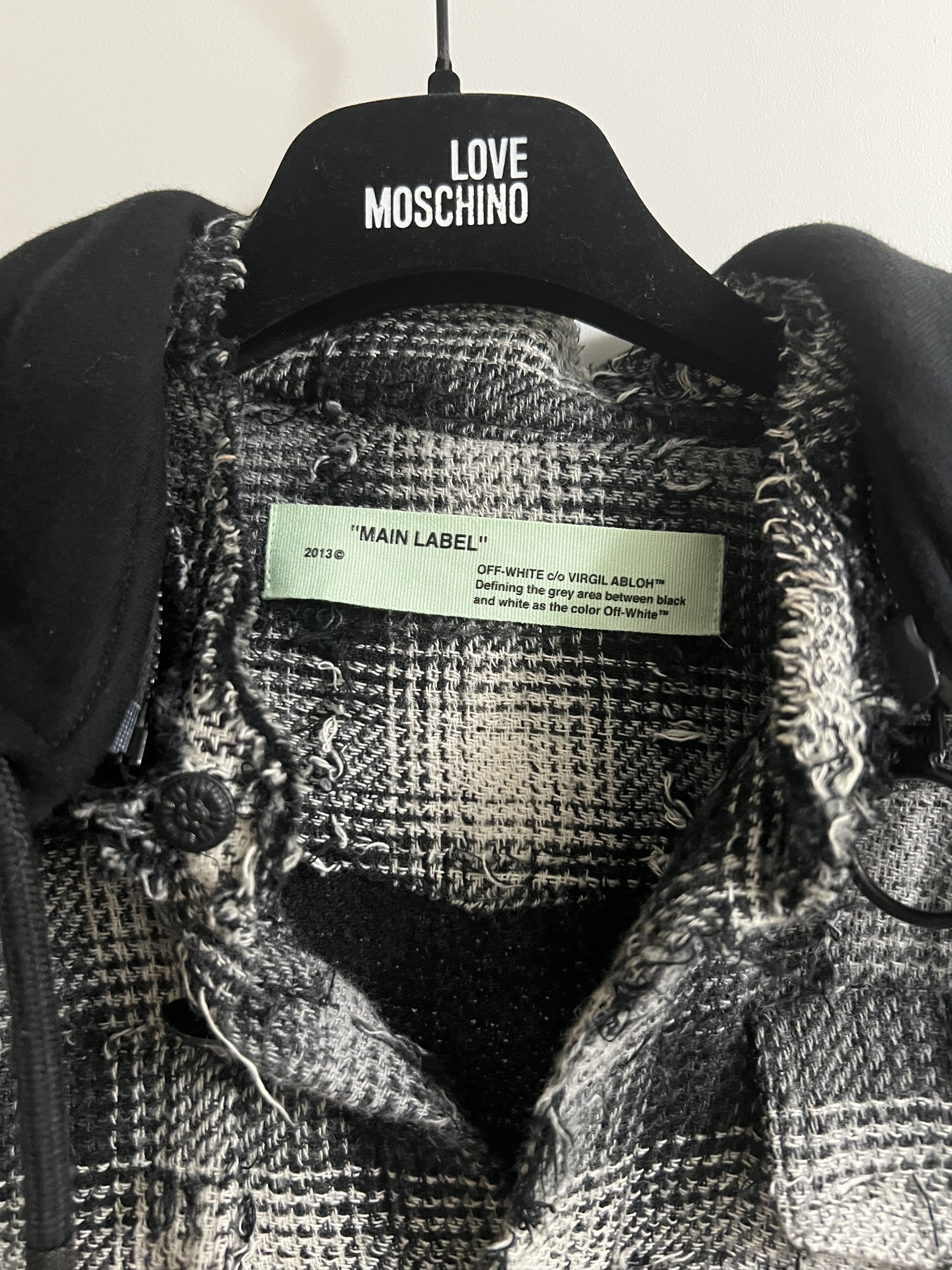 Off-White Plaid Distressed Flannel with Detachable Hood Size US S / EU 44-46 / 1 - 2 Thumbnail