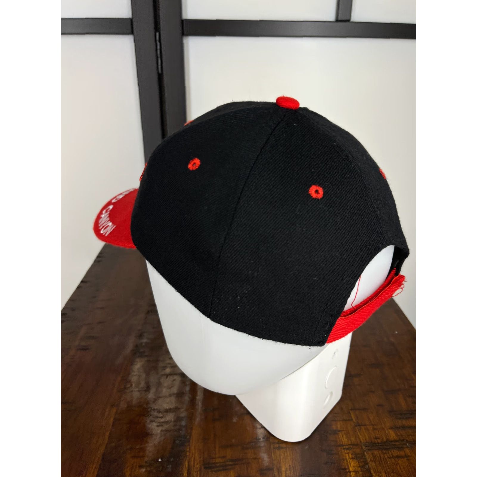 Vintage Arizona Grand Canyon Hat Cap Strap Back Adult Red Black Embroidered Acrylic Size ONE SIZE - 5 Thumbnail