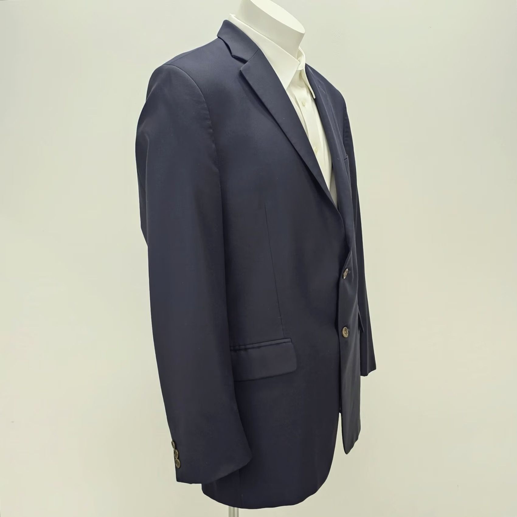 Peter Millar Peter Millar Blazer Mens 44T Blue Sport Coat Wool Casual Jacket Two-Button Notch Lapel Regular Fit Redefined for Preppy City Style Mens Size 44R - 6 Thumbnail