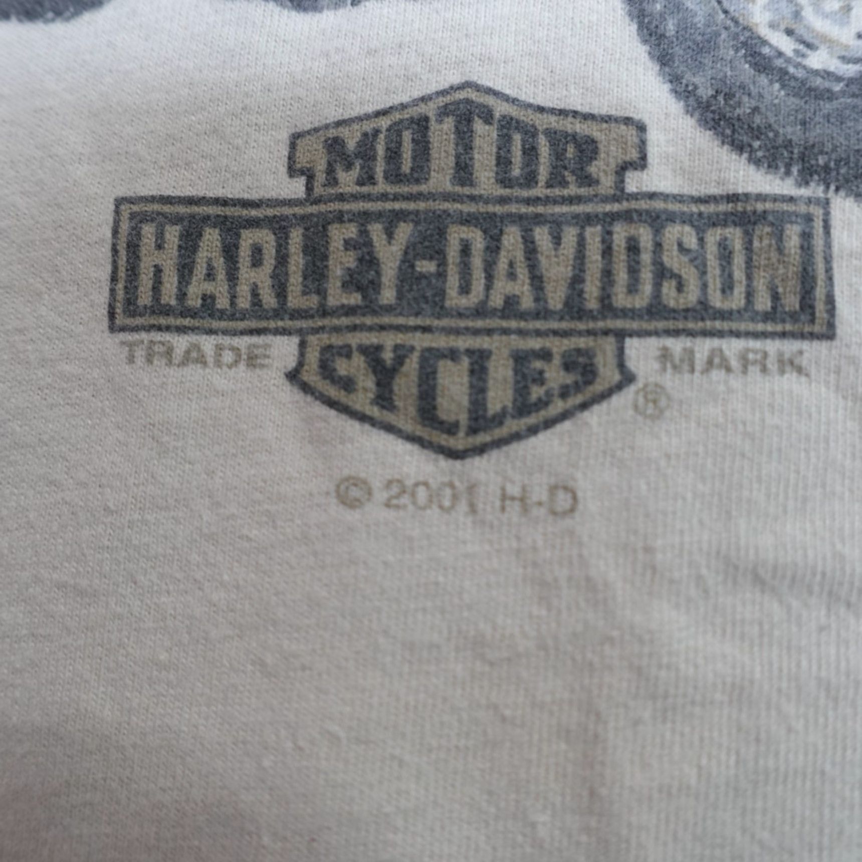 Harley Davidson VINTAGE Harley-Davidson Shirt M Beige Mens Short Sleeve Crew Neck 2000s Biker Motorcycle Cotton Size US M / EU 48-50 / 2 - 7 Thumbnail