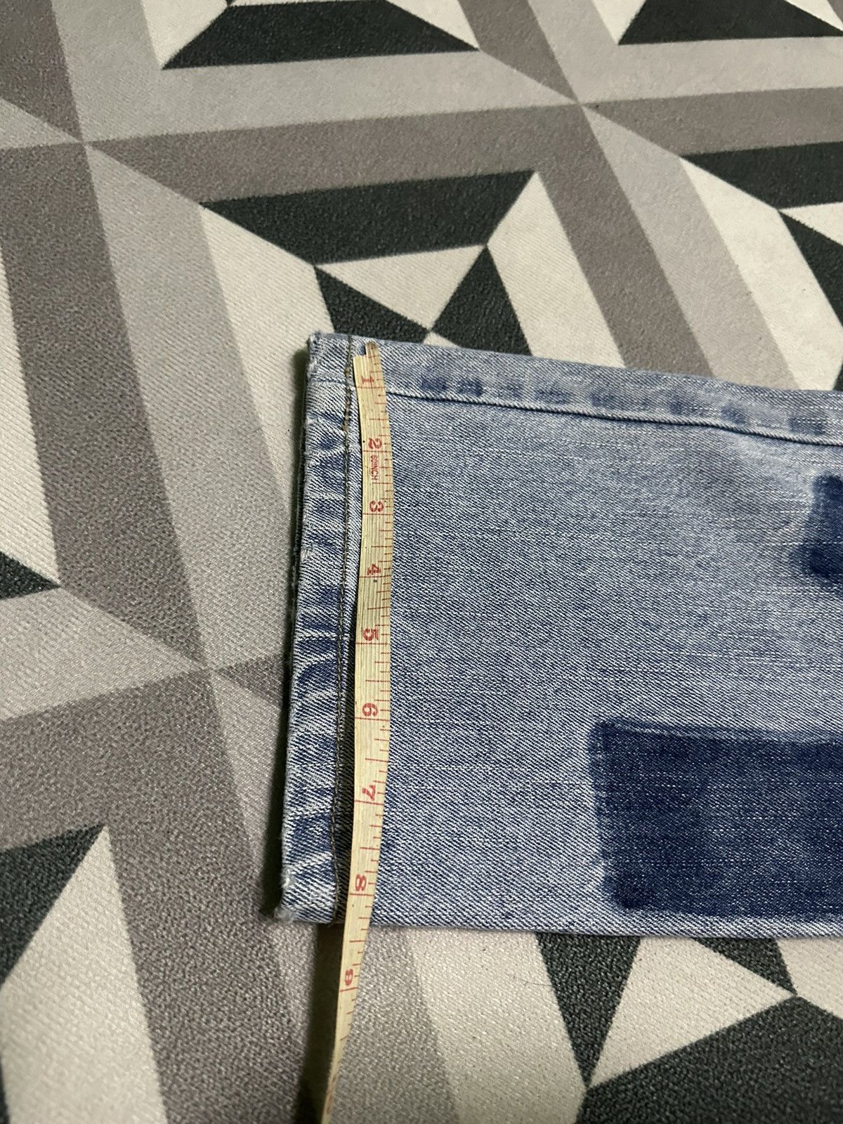 Japanese Brand Aizhizhou patchwork style denim jeans Size US 26 / EU 42 - 12 Thumbnail