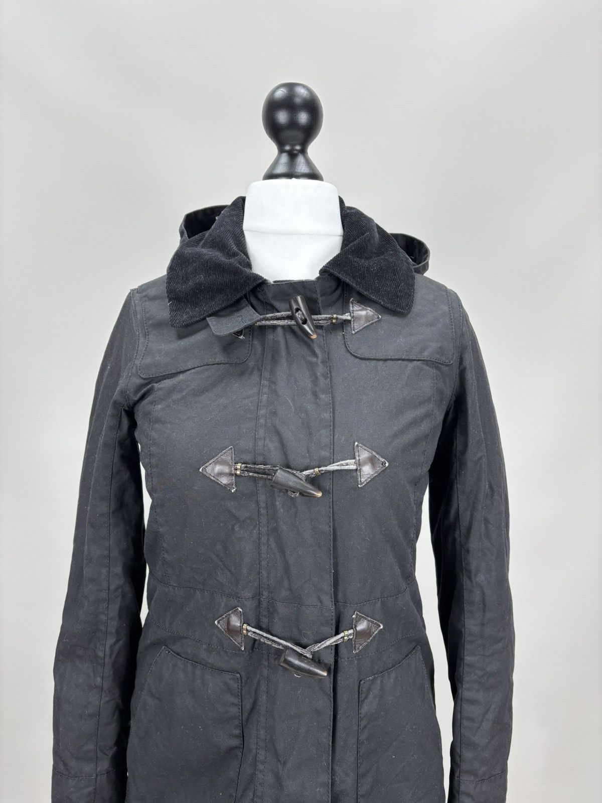 Barbour Womens waxed jacket Barbour Buttermere Duffle Coat Size UK 8 Size S / US 4 / IT 40 - 3 Thumbnail