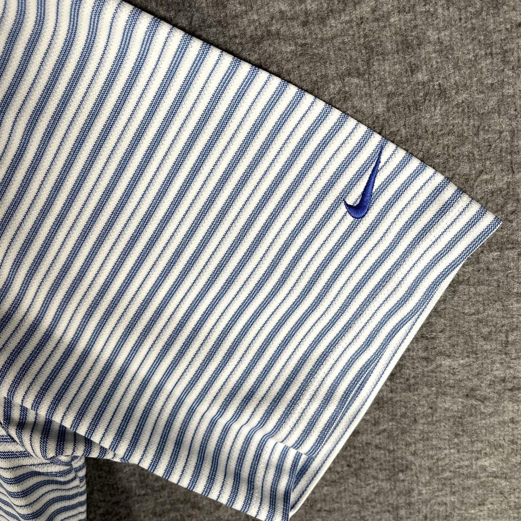Nike Nike Dri-FIT Doral Golf Polo Shirt Mens 2XL Blue White Striped Short Sleeve UV Moisture Wicking Polo Size US XXL / EU 58 / 5 - 5 Thumbnail