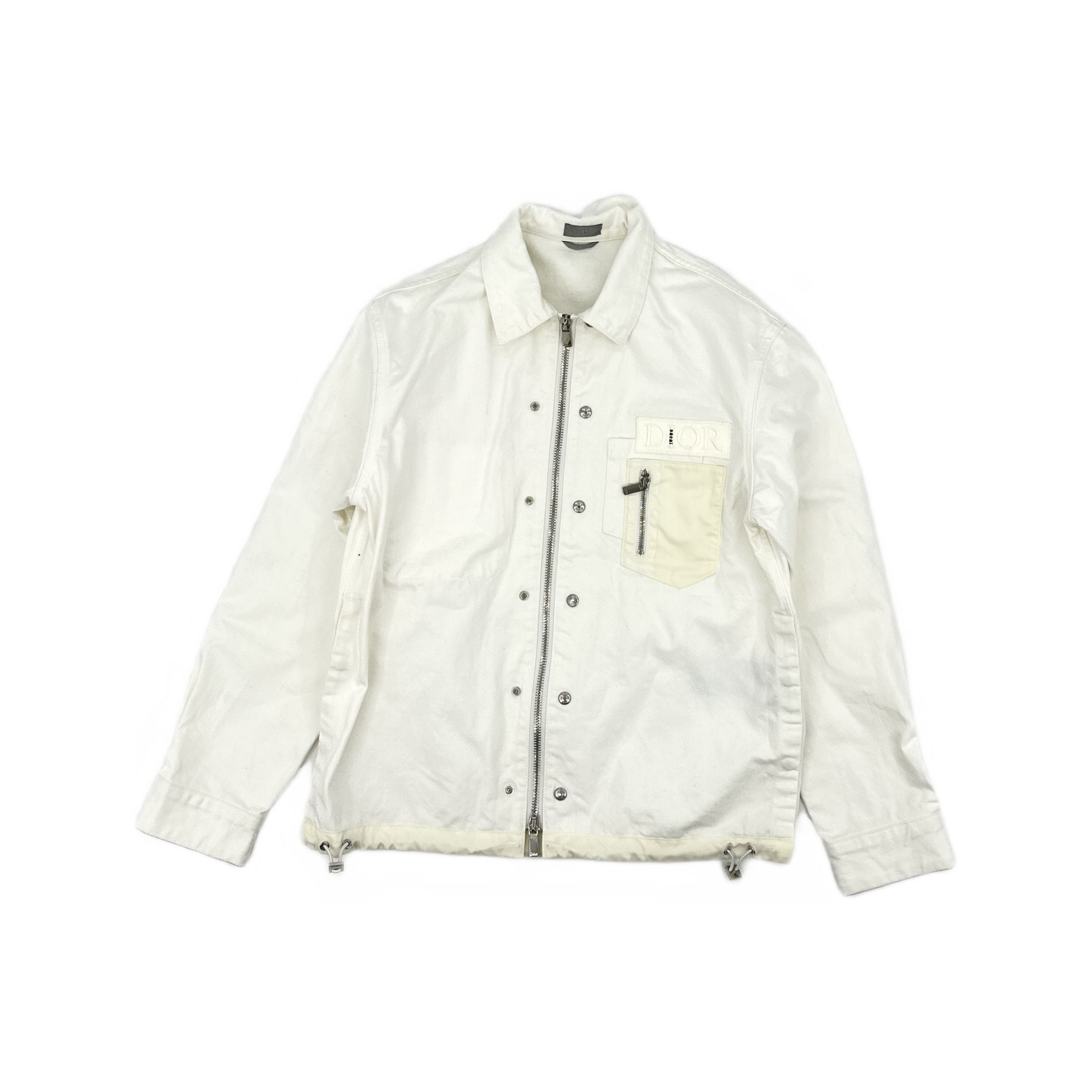 Dior Dior x Sacai White Zip Denim Jacket 48 Size US M / EU 48-50 / 2 - 1 Thumbnail