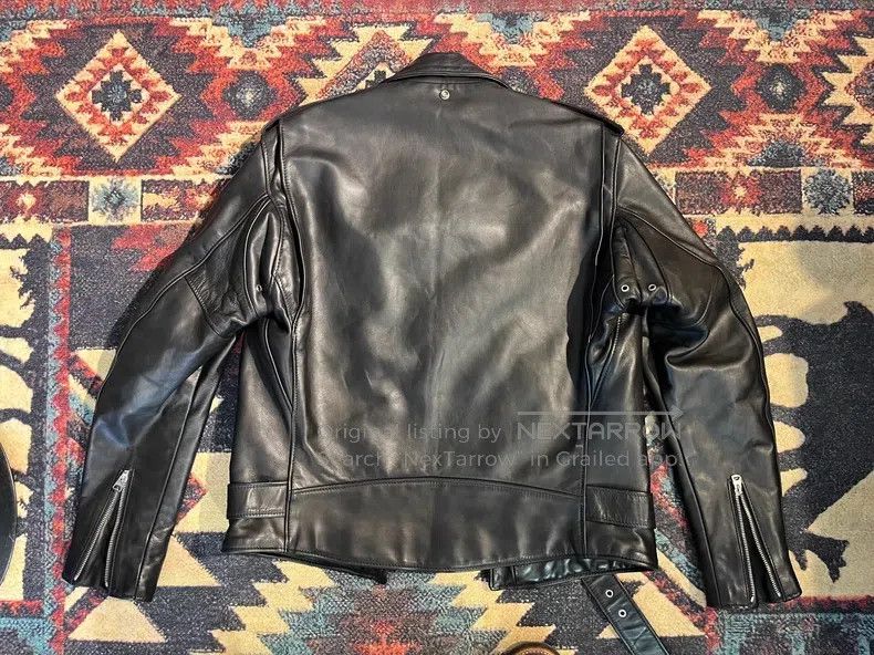 Schott Schott Nude cowhide diagonal zip jacket Size US L / EU 52-54 / 3 - 8 Thumbnail