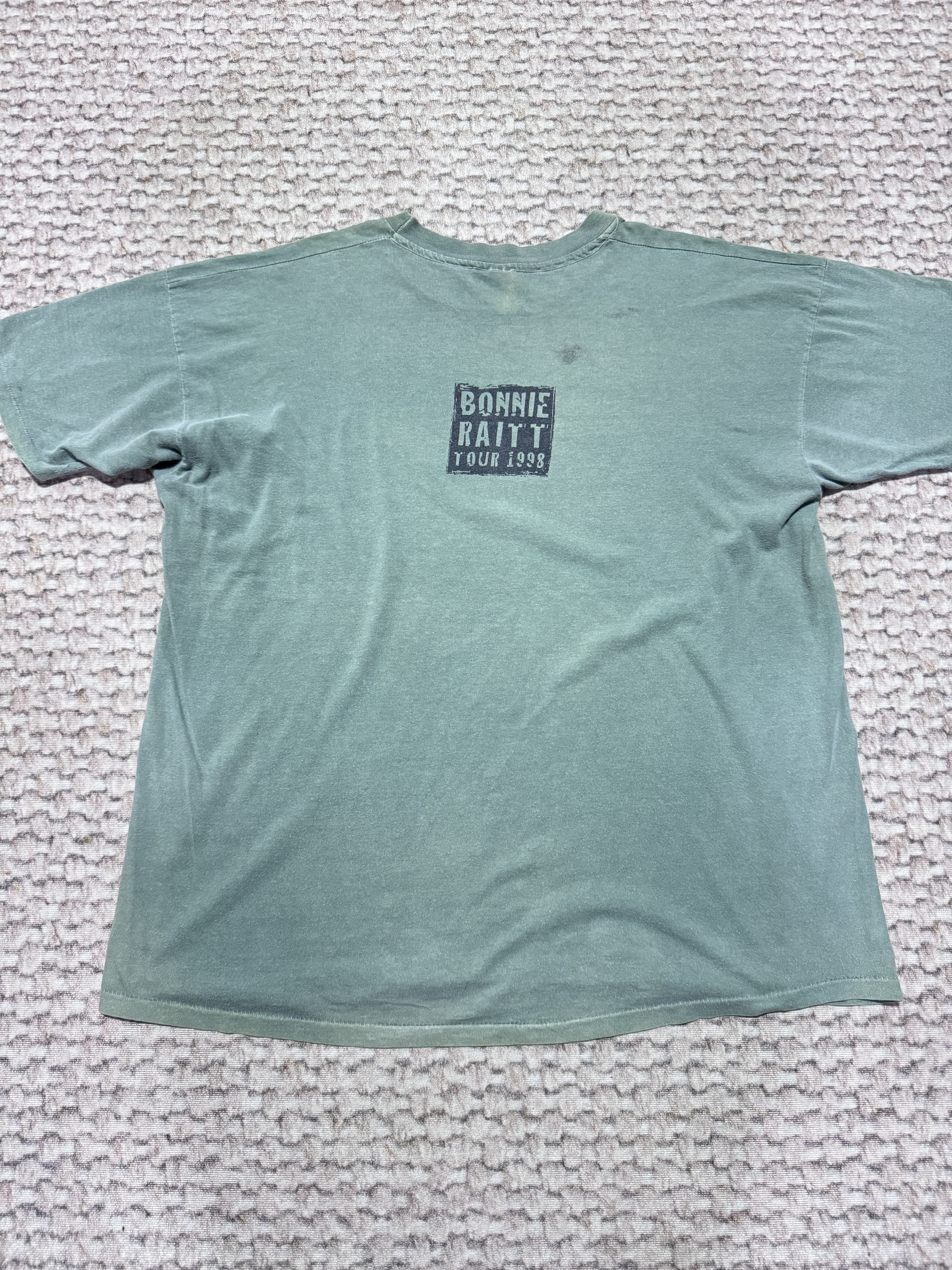 Vintage Vintage Bonnie Raitt Fundamental 1998 Tour T shirt Size US XL / EU 56 / 4 - 2 Thumbnail