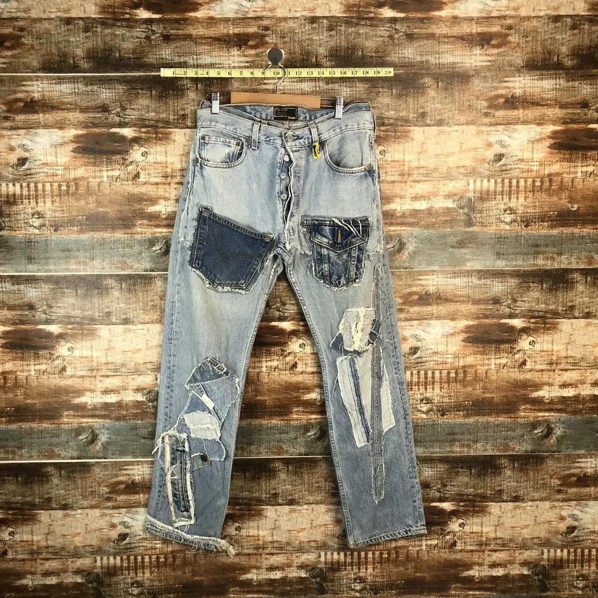 Levi's DLL Levis X Quana double waist reconstruct Denim #A2067 Size US 32 / EU 48 - 1 Thumbnail
