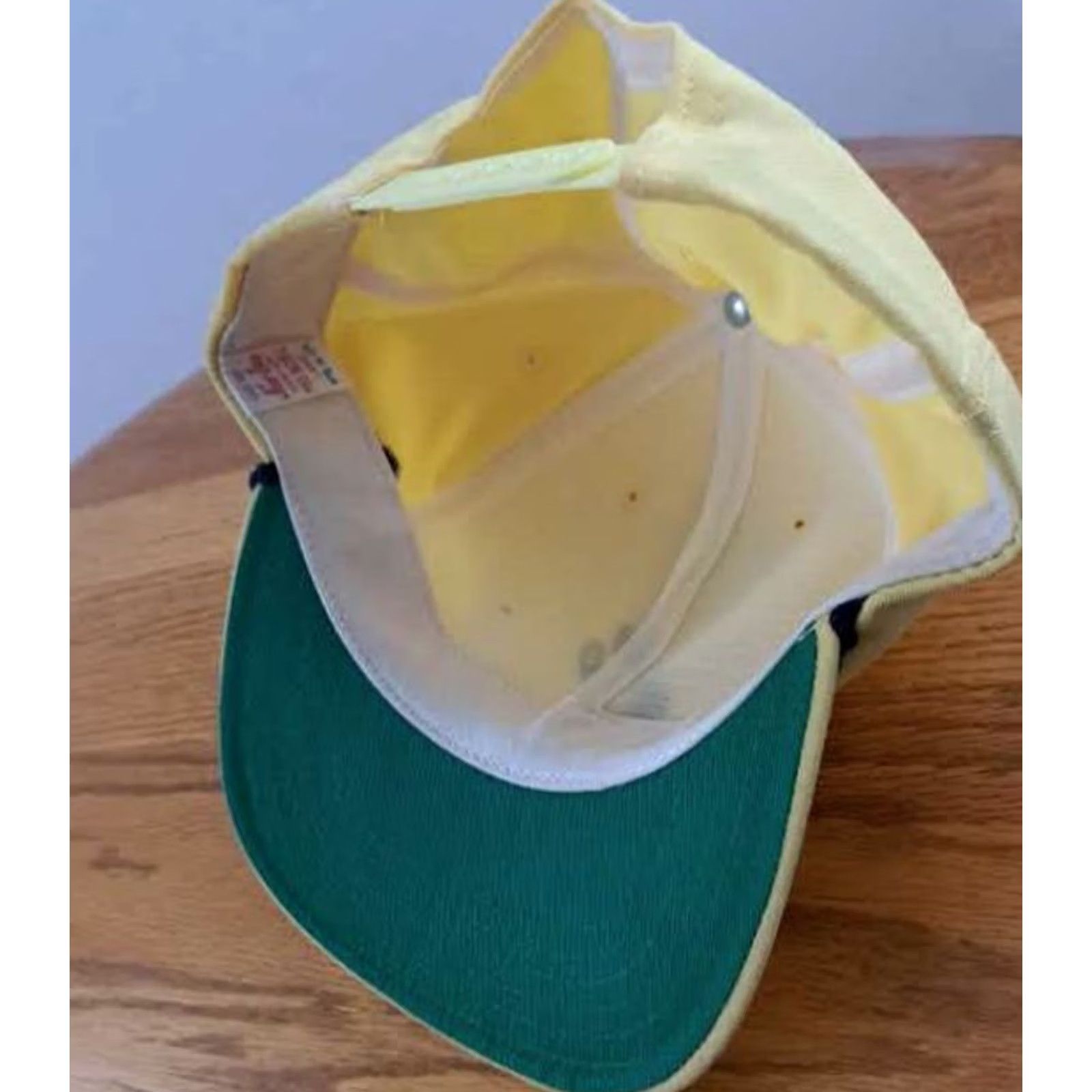 New Era VINTAGE New Era Hat Logo Trucker Snapback Unused Adjustable Yellow Men USA Made Canvas Cotton Polyester HK? Size ONE SIZE - 5 Thumbnail