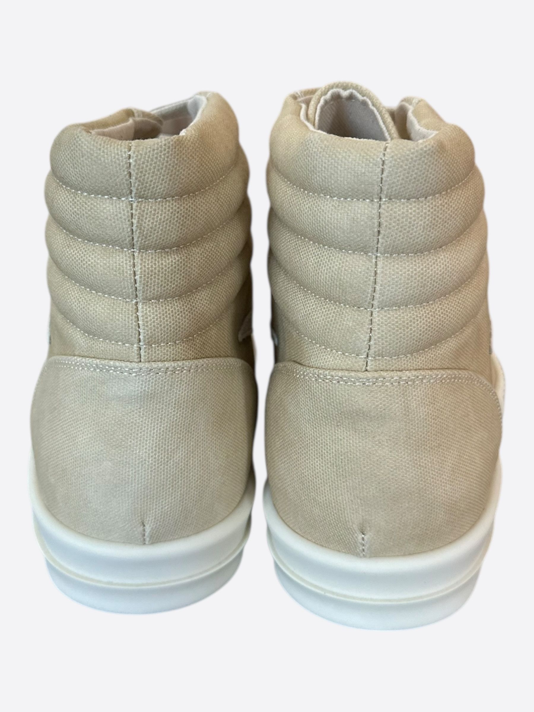 Rick Owens Rick Owens Beige & White Vintage High Top Sneakers Size US 10.5 / EU 43-44 - 4 Thumbnail