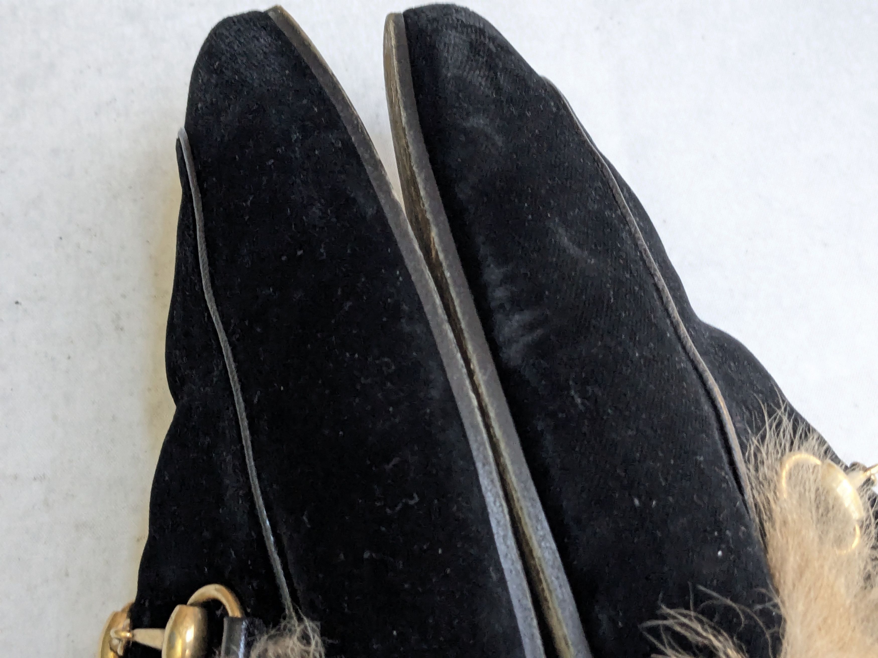 Gucci Gucci Princetown Horsebit Loafers 9.5 Black Velvet Mules Fur Size US 9.5 / EU 42-43 - 9 Thumbnail
