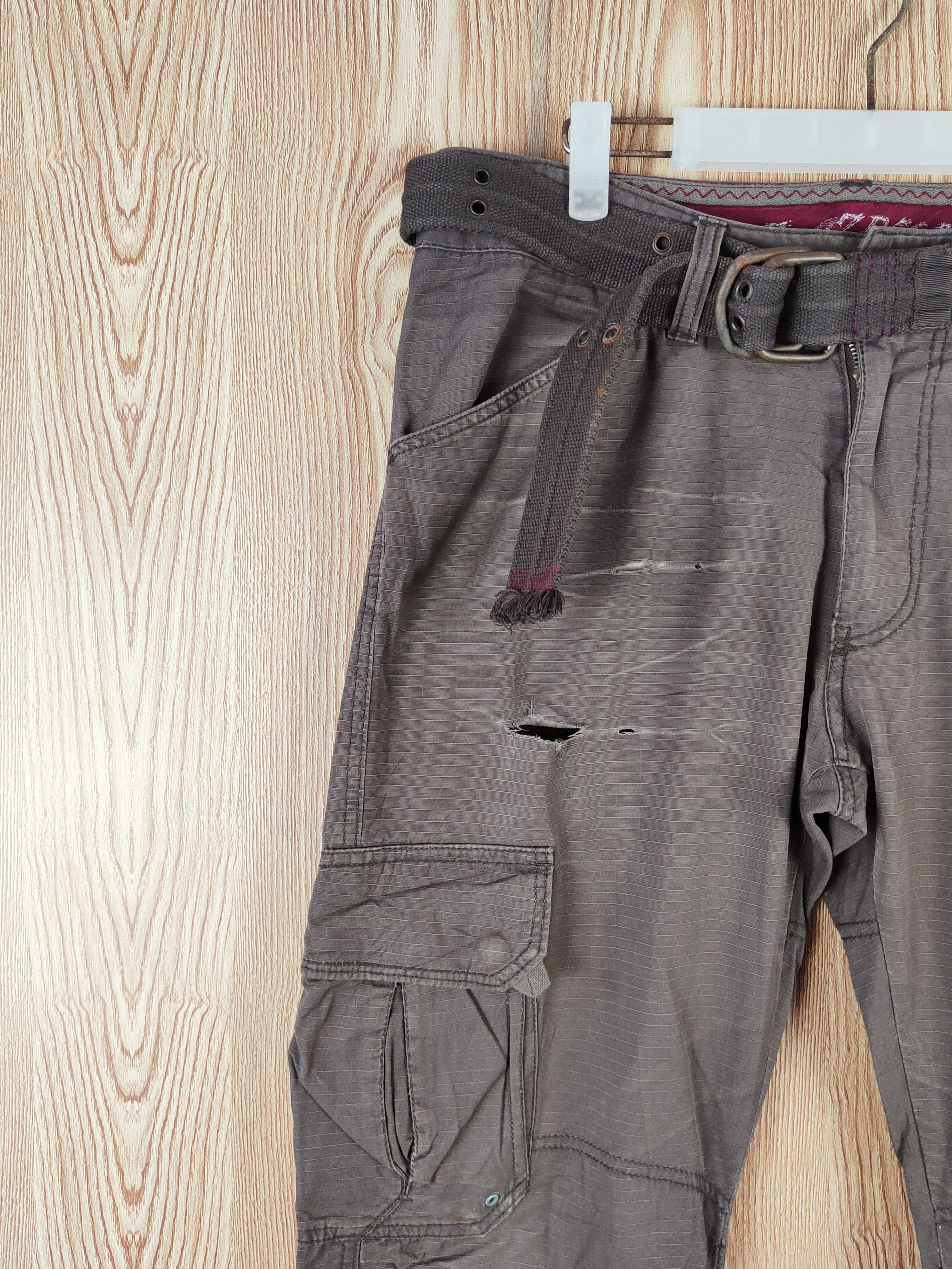 Japanese Brand Z-07B52X Dark Brown Multipocket Tactical Cargo Pants #W198 Size US 34 / EU 50 - 4 Thumbnail