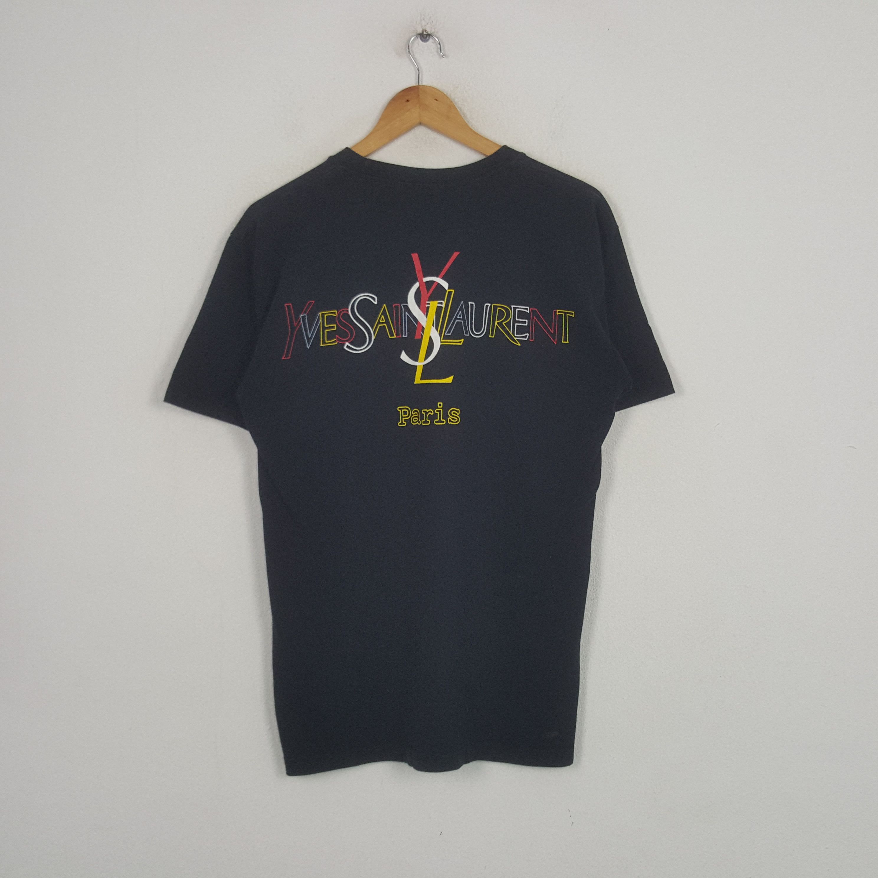 Vintage Yves Saint Laurent Designer Brand Tshirt RR21