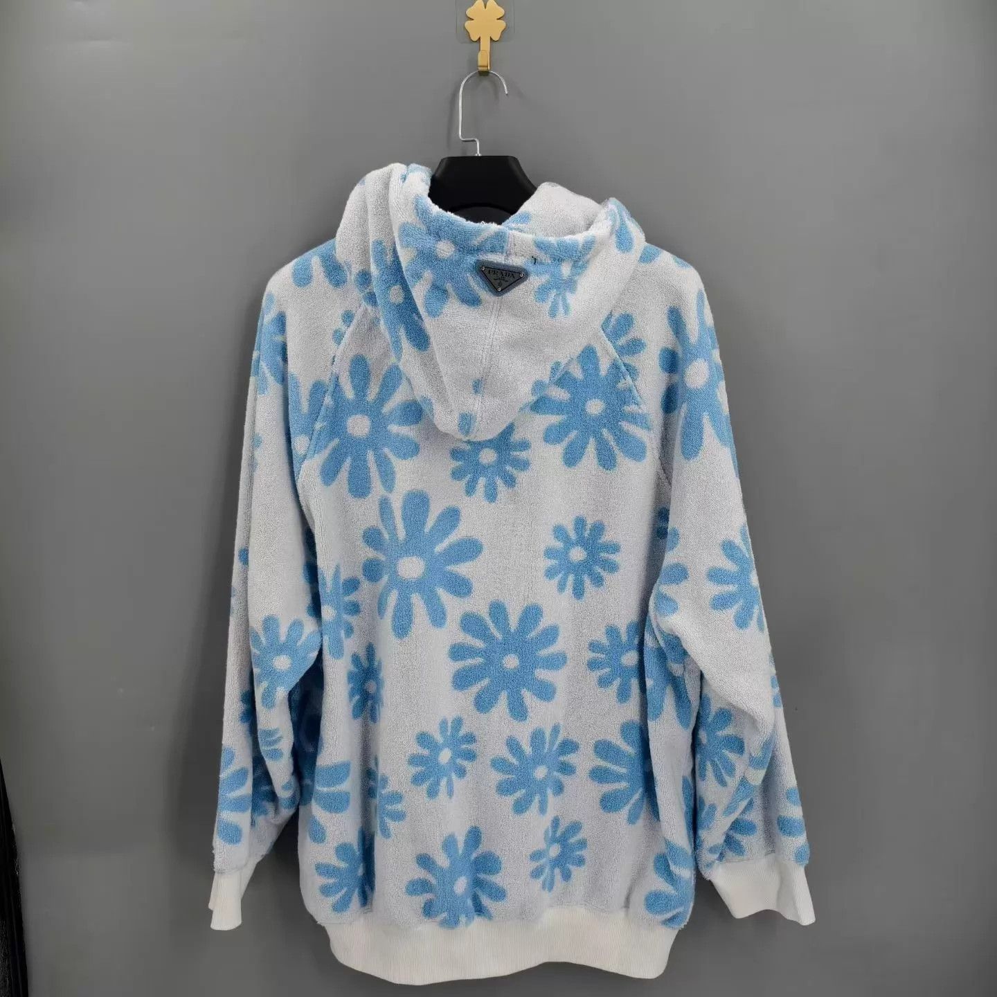 Prada PRADA Triangle Logo Towel Hoodie NWT Women's XS Size XS / US 0-2 / IT 36-38 - 2 Thumbnail