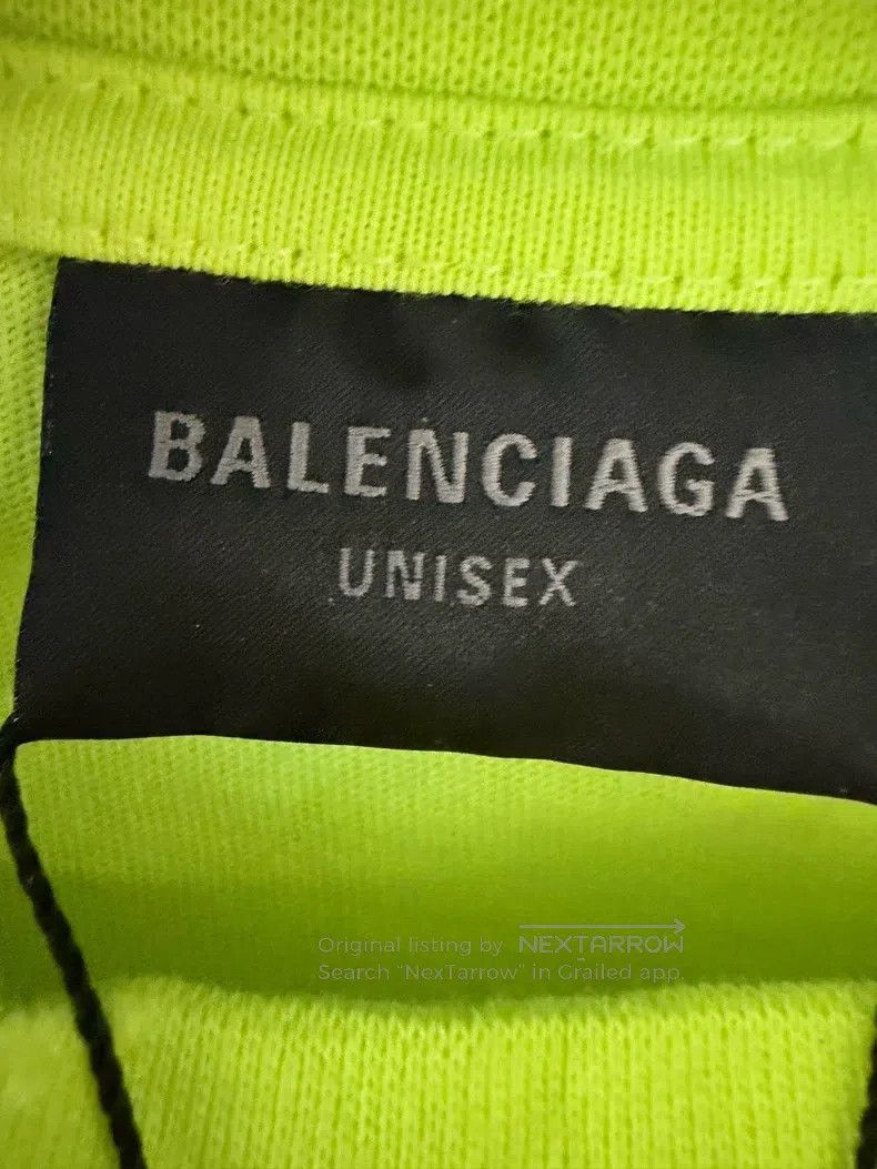 Balenciaga Balenciaga Fluorescent Green Destruction Short Sleeve Size US S / EU 44-46 / 1 - 3 Thumbnail