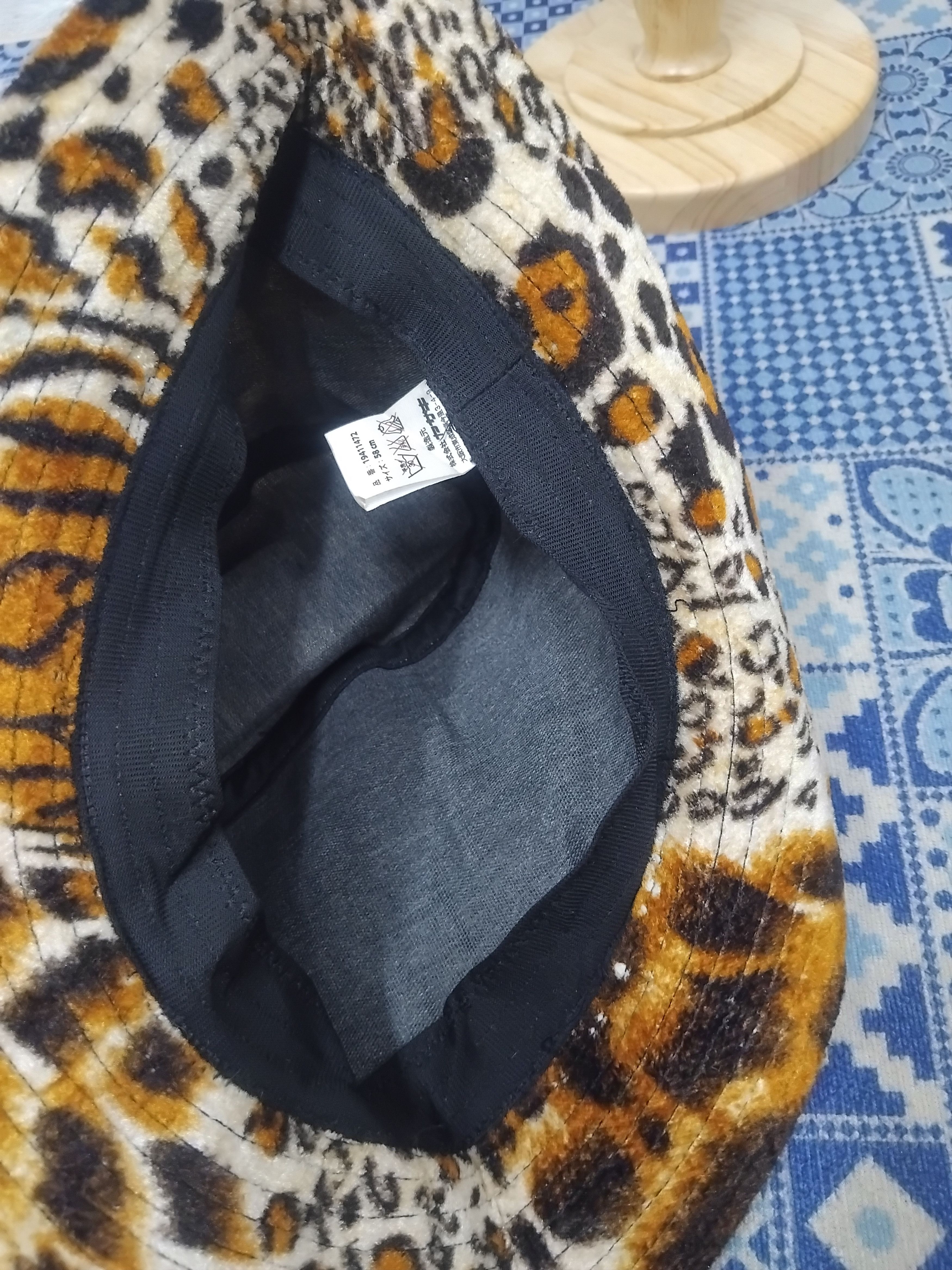 Japanese Brand 💥Leopard style big brother fedora hat Size 38 - 4 Thumbnail