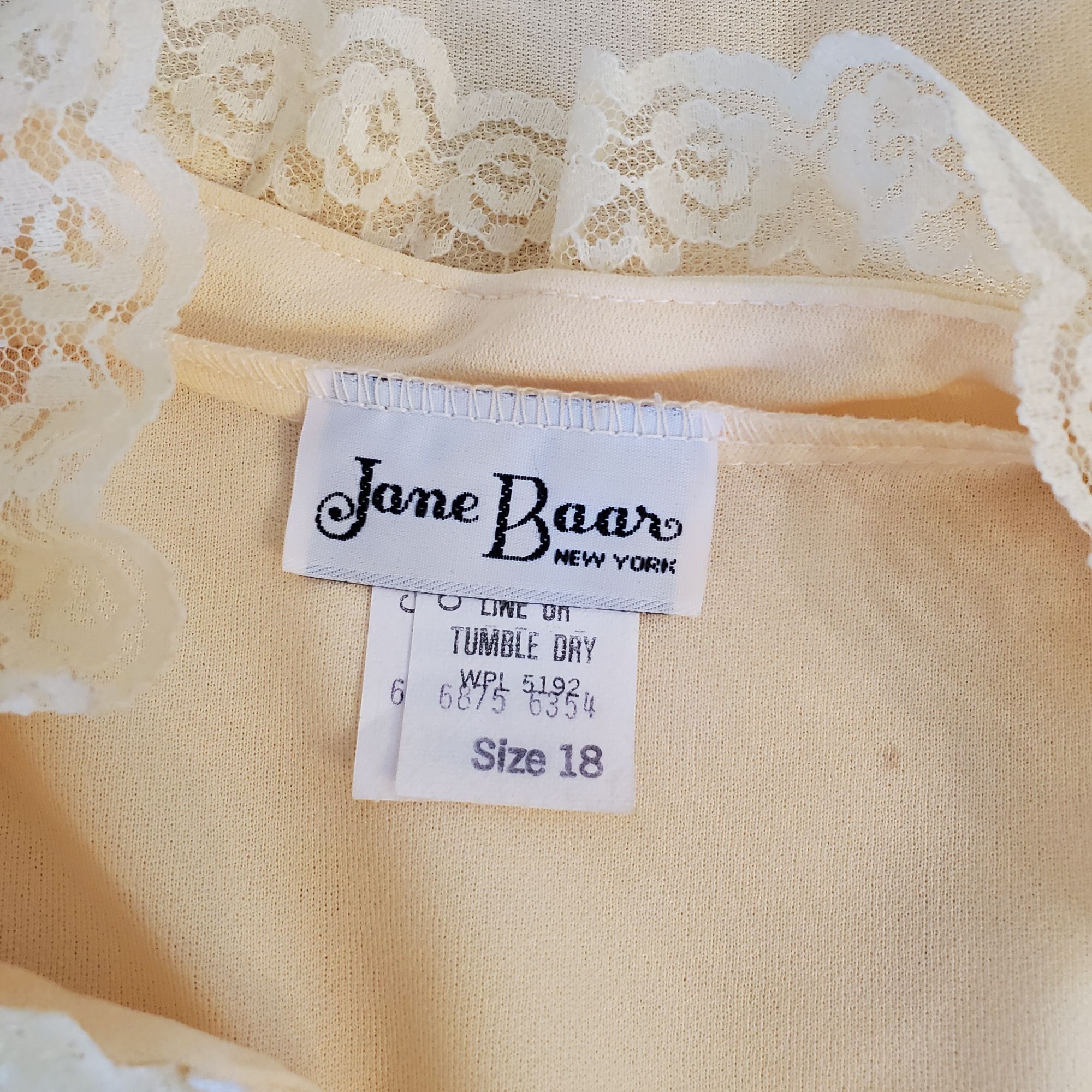 Other Jane Baar 18 Yellow Lace Vintage Cosplay Dress A Line Belted Size XXL / US 16-18 / IT 52-54 - 3 Thumbnail