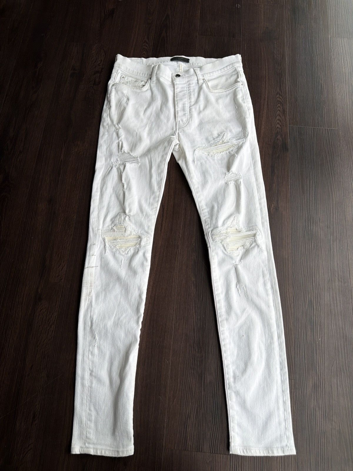 Amiri Amiri All White Patch MX1 Size US 34 / EU 50 - 1 Thumbnail