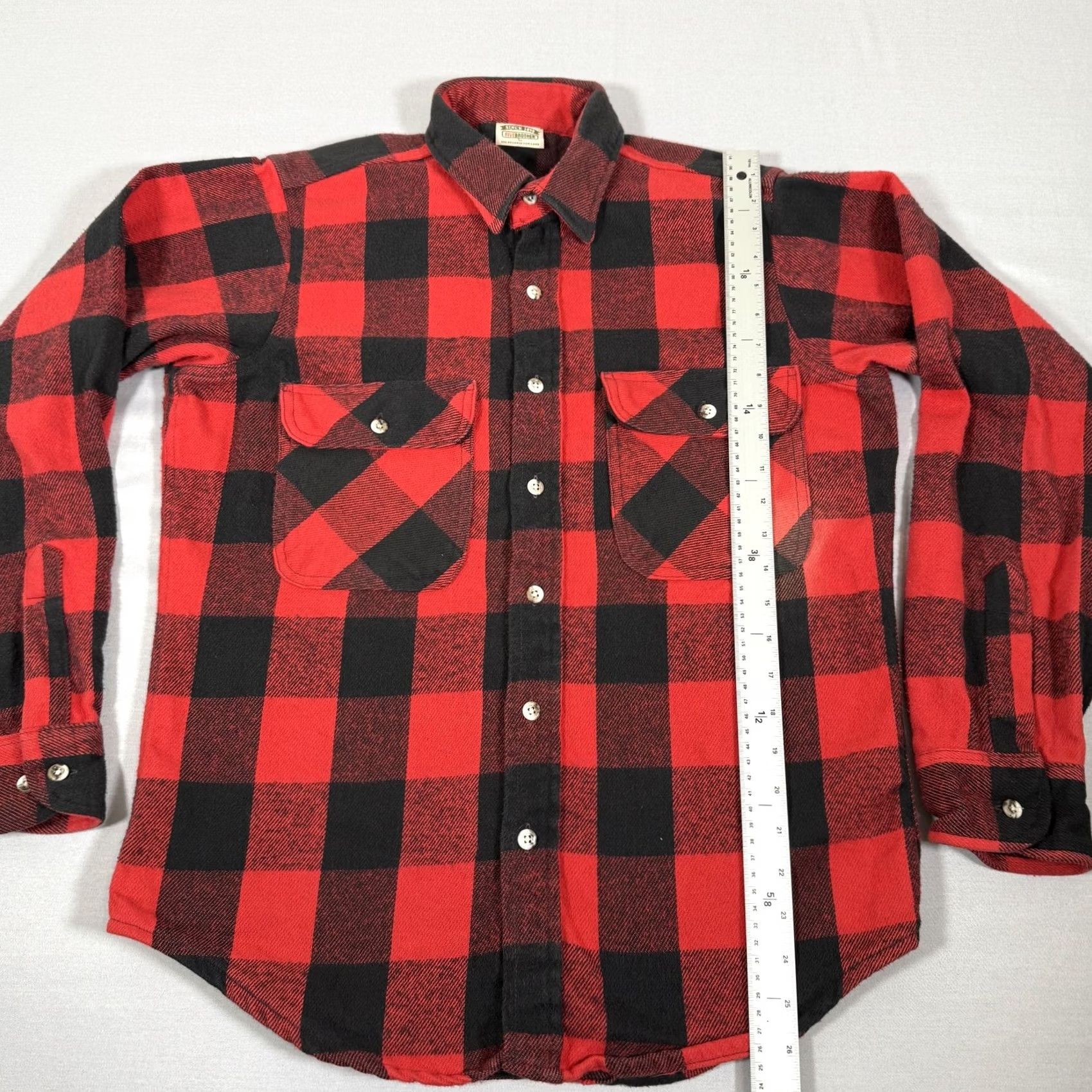 Vintage VINTAGE Five Brother Shirt Men M Red Buffalo Plaid Flannel Heavy Cotton 90s Size US M / EU 48-50 / 2 - 6 Thumbnail