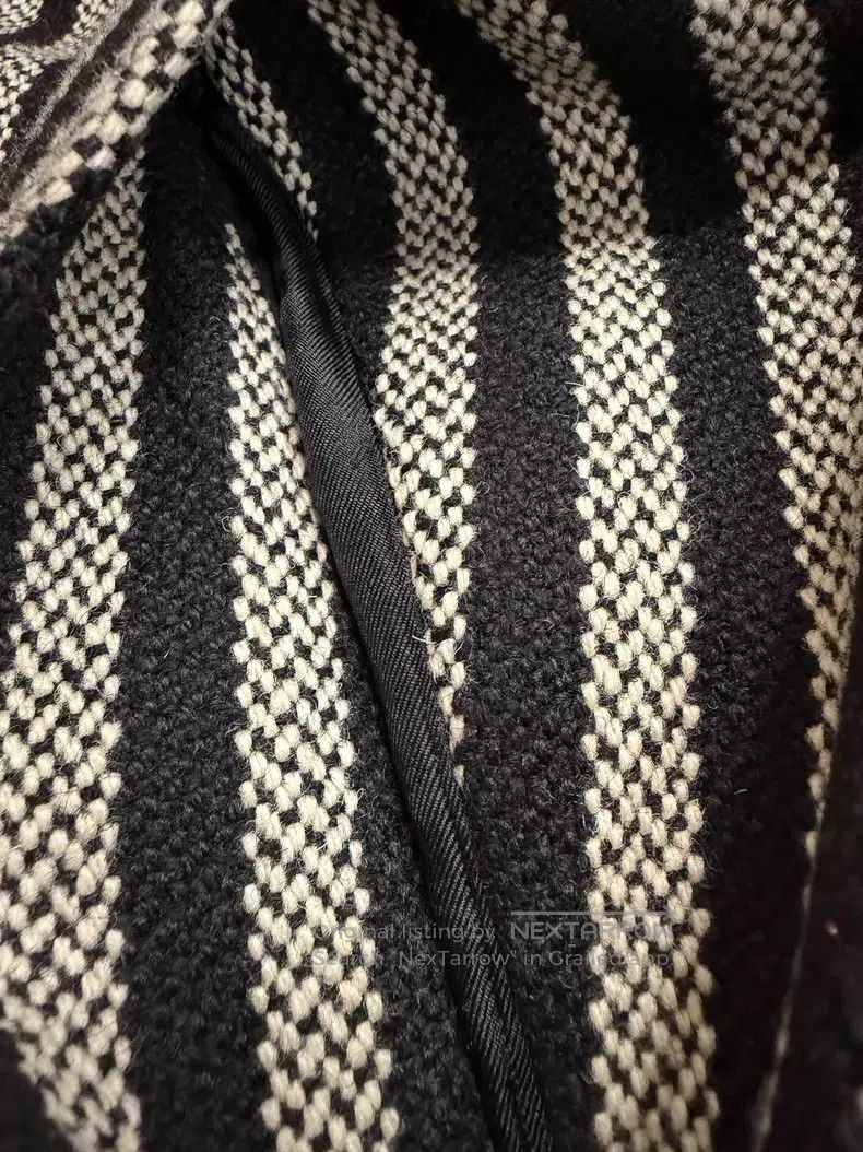 Saint Laurent Paris Saint Laurent Paris Black and White Striped Coat i Size US M / EU 48-50 / 2 - 4 Thumbnail