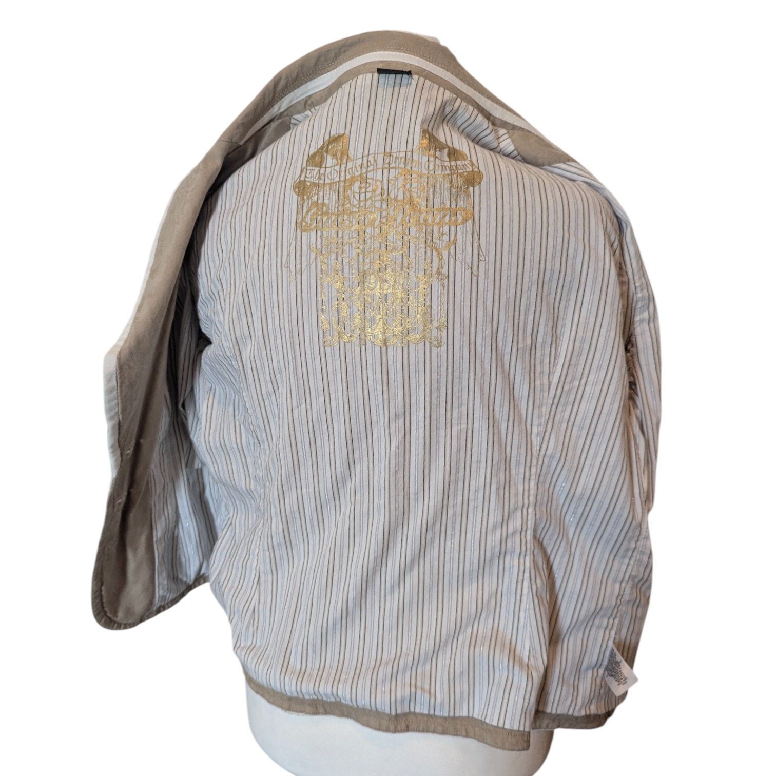 Guess Guess Jeans Y2K Tan Brocade Preppy Schoolgirl Blazer Large Size L / US 10 / IT 46 - 3 Thumbnail