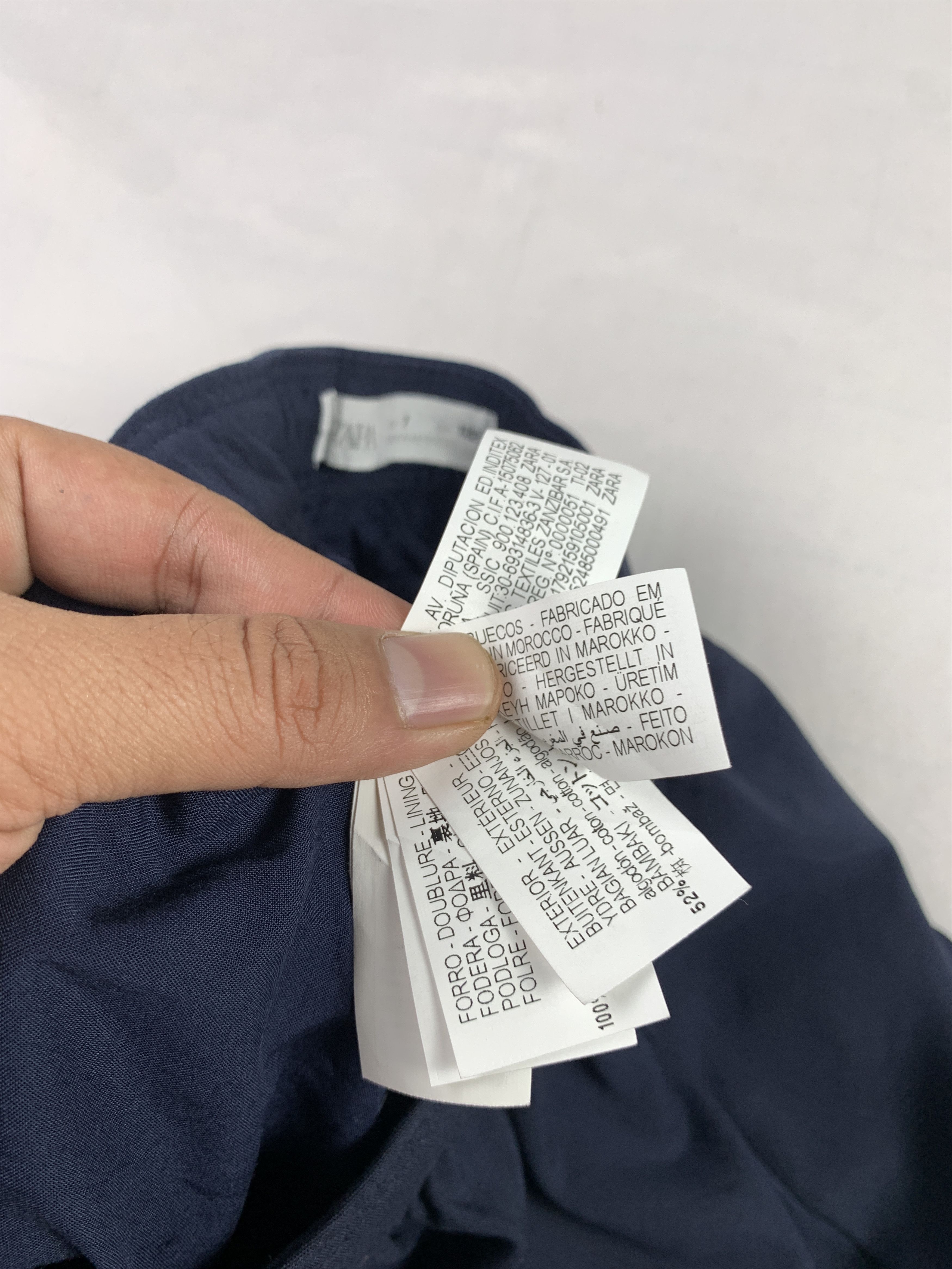 Zara Zara Navy Mini Balloon Skirt (23) Size 23" - 10 Thumbnail