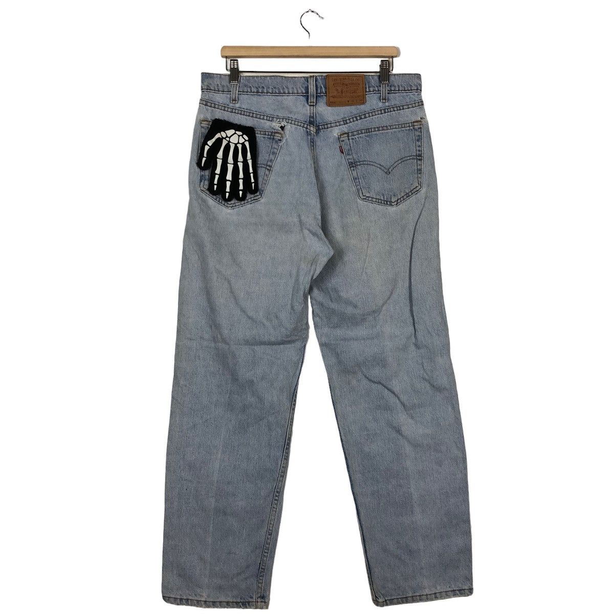 Levi's 🔥90’s Distressed Denim Jeans Levi’s Lot 555 Relaxed Fit Size US 36 / EU 52 - 8 Thumbnail