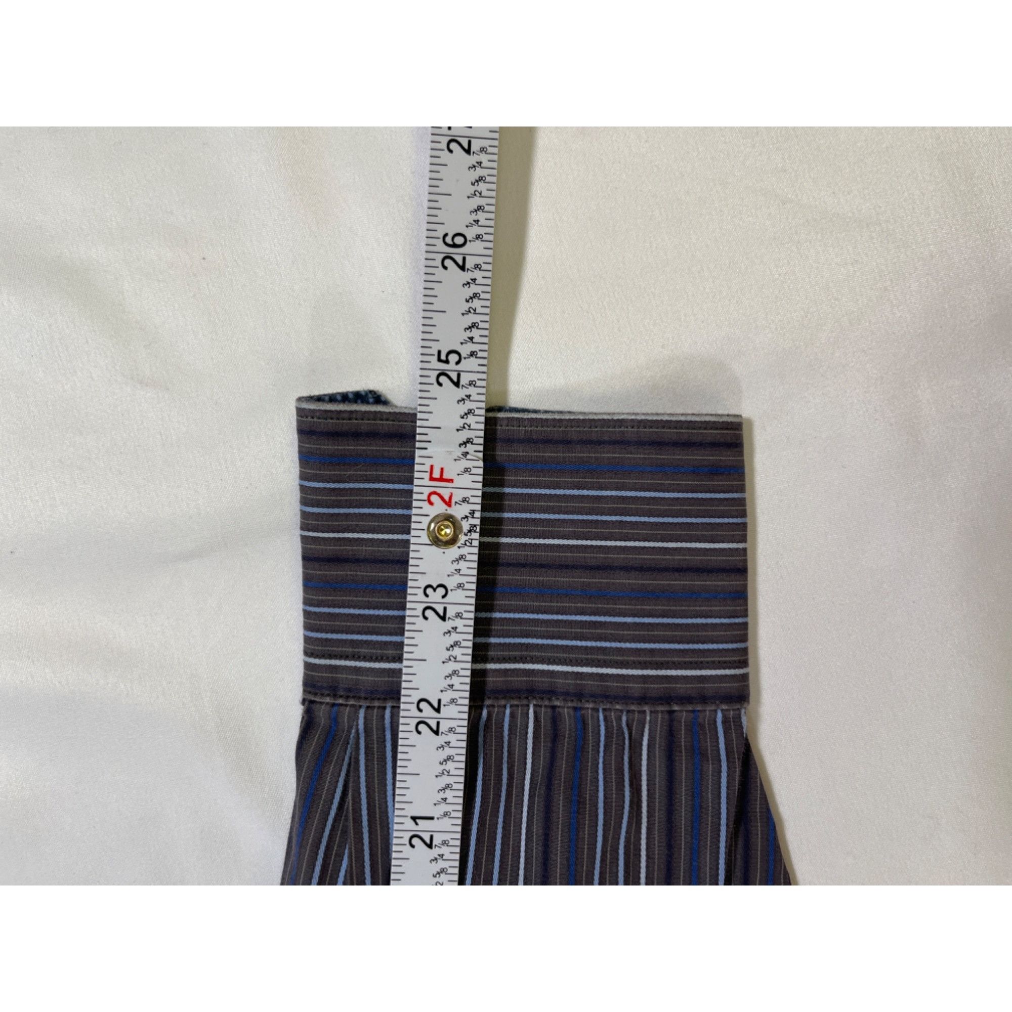 Taylor Byrd TailorByrd SKU 7780 Mens Blue and White Striped Button Down Size US XL / EU 56 / 4 - 8 Thumbnail