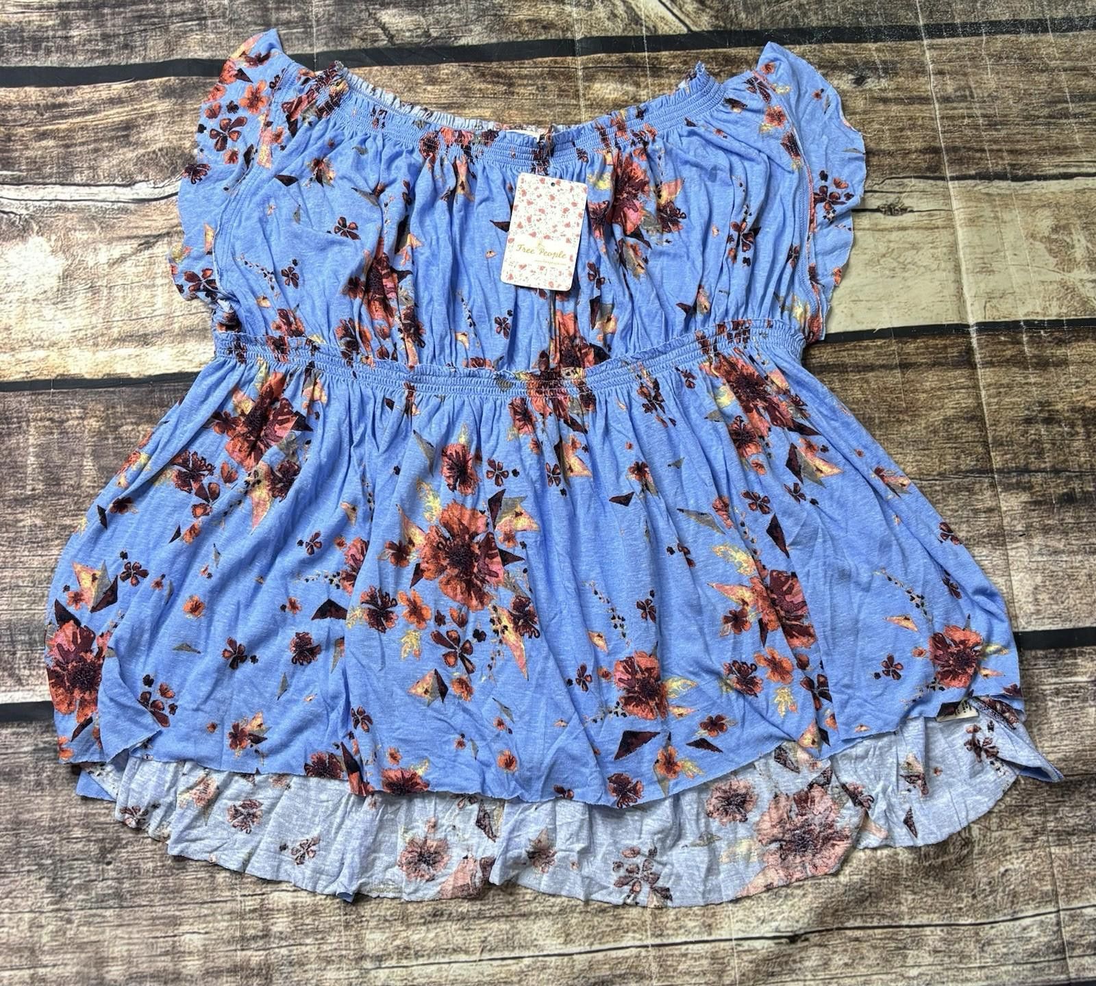 Other Free People We The Free Top Women Medium Floral Linen Blend Size M / US 6-8 / IT 42-44 - 1 Thumbnail