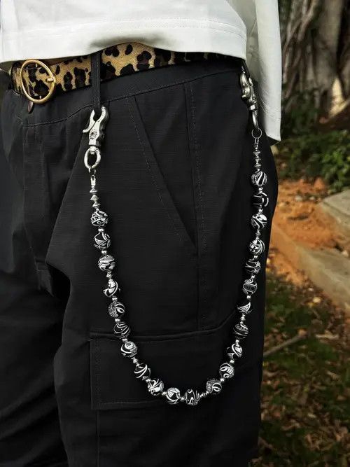 Jewelry Cashew Bead Pants Wallet Chain,Y2K Jeans Chain Size ONE SIZE - 6 Thumbnail