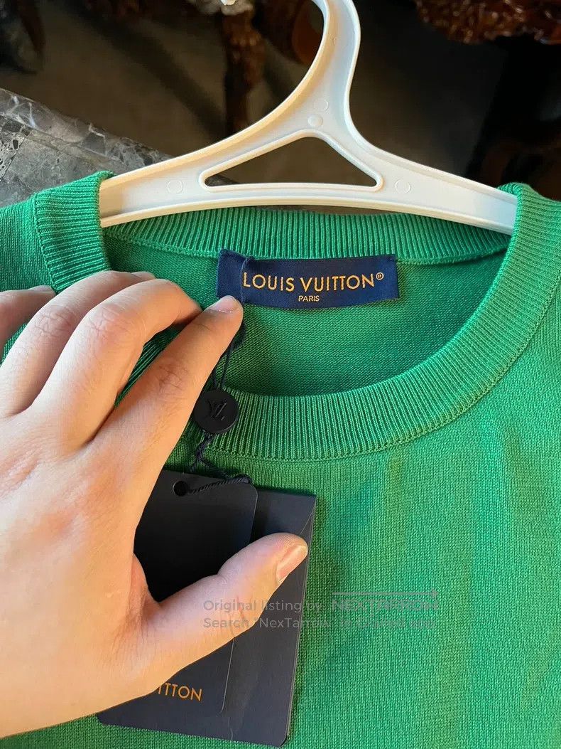 Louis Vuitton Louis Vuitton green short sleeves Size US XL / EU 56 / 4 - 4 Thumbnail