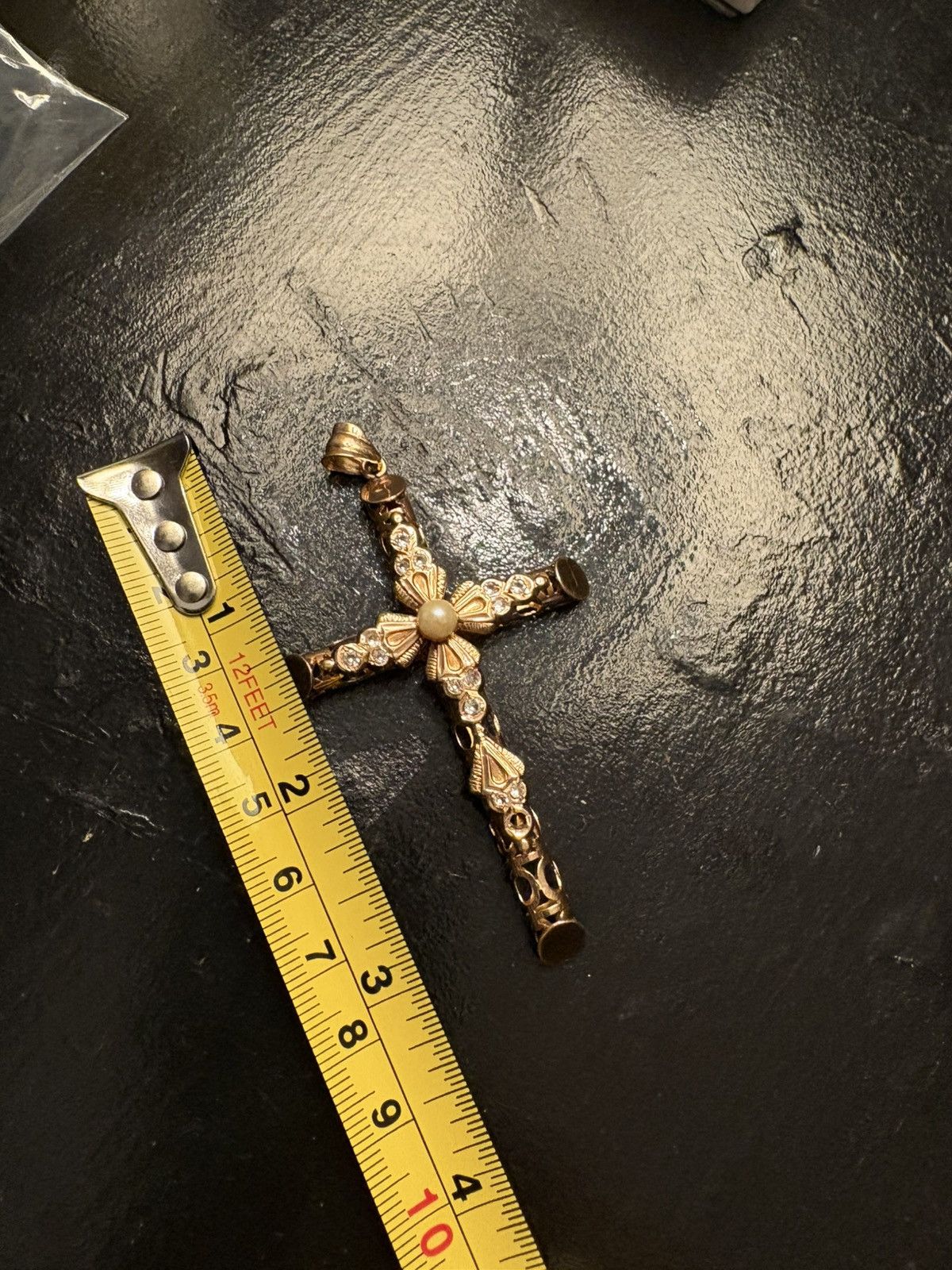 Other 14k Solid Yellow Gold Diamond Cross Size ONE SIZE - 3 Thumbnail