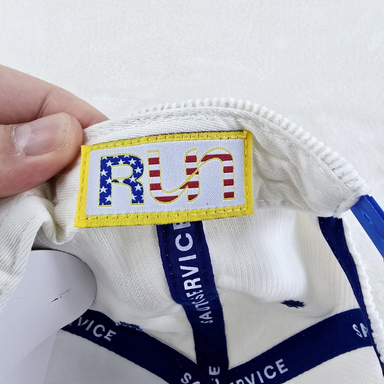 Other Run Salute To Service Hat Snapback White Corduroy One Size Size ONE SIZE - 10 Thumbnail