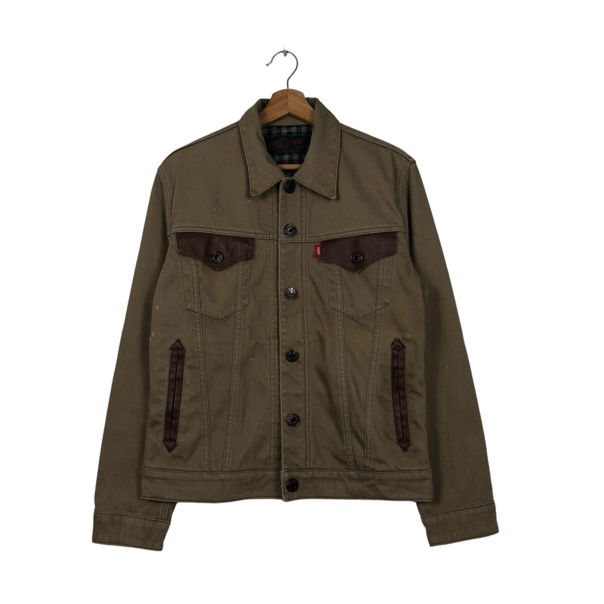 Edwin × Japanese Brand 🔥CROPPED BIKER JACKET EDWIN LEATHER PARTS POCKET Size US M / EU 48-50 / 2 - 3 Thumbnail
