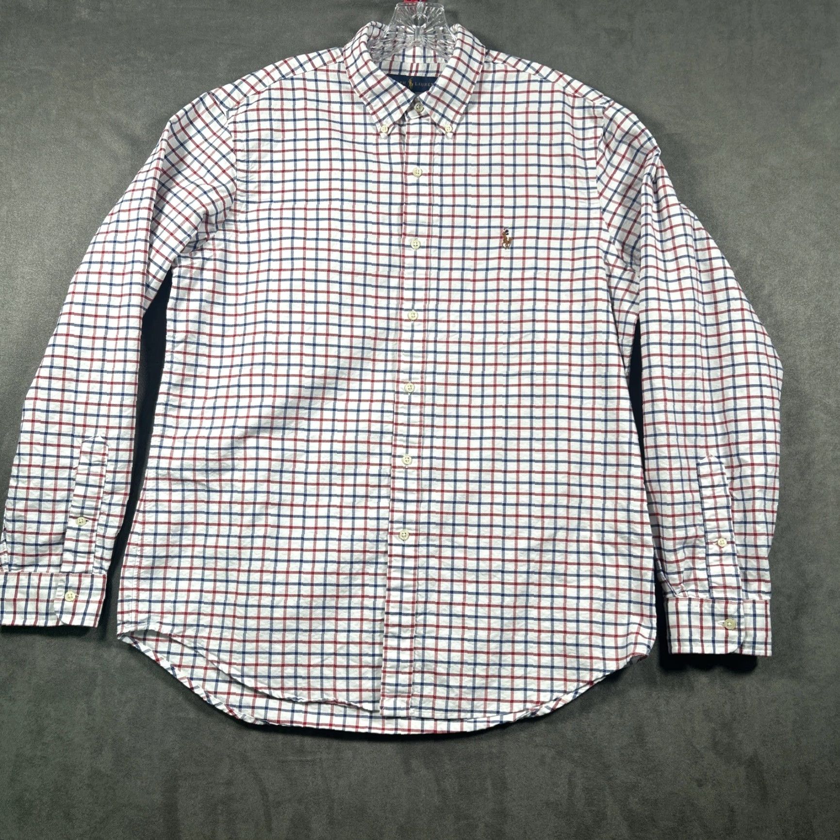 Ralph Lauren Ralph Lauren Mens Button Down Flesh Pony Red White Blue Check Shirt Large Size US L / EU 52-54 / 3 - 2 Thumbnail