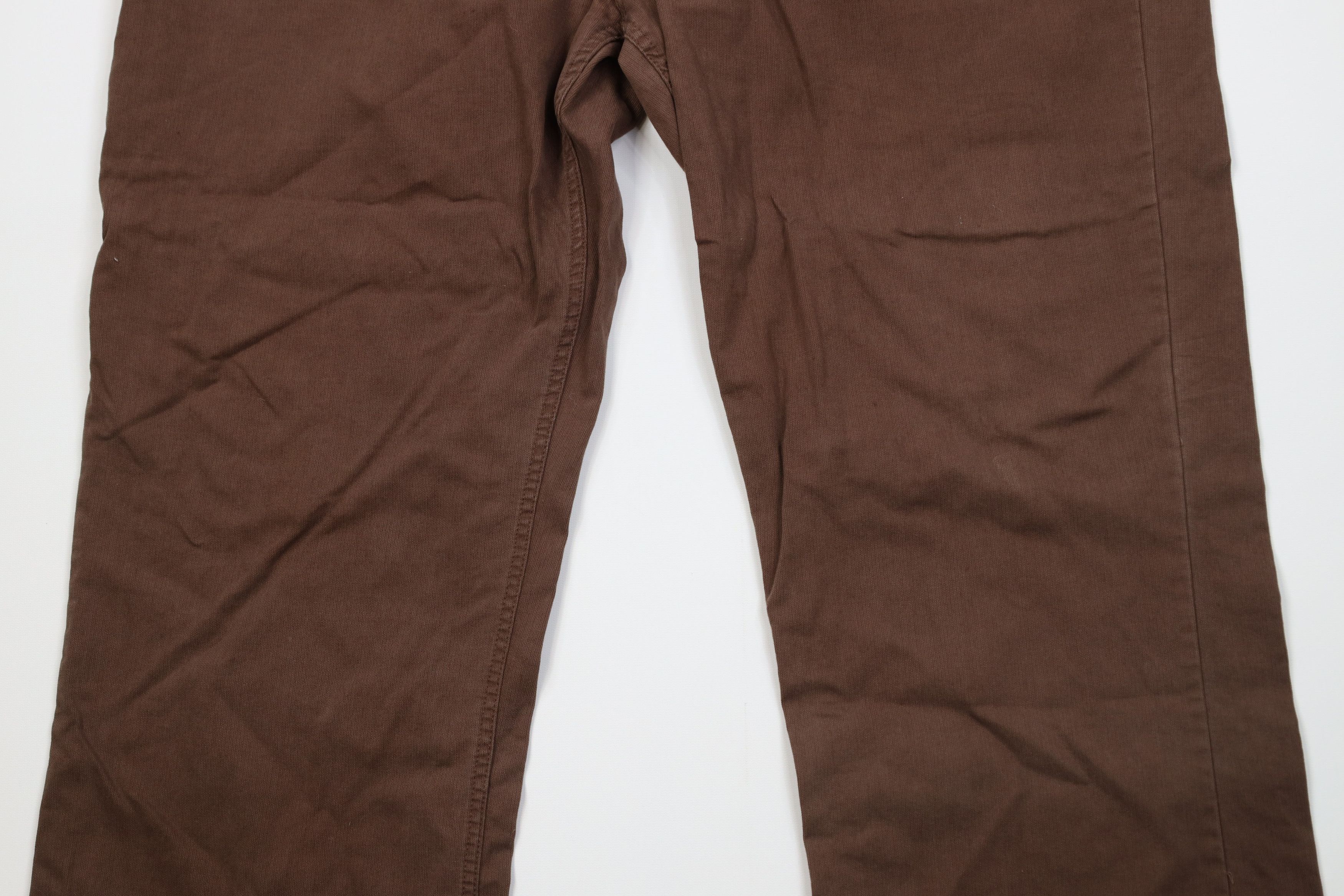 Vintage Vintage 90s Y2K Streetwear Baggy Wide Leg Twill Pants Brown Size US 42 / EU 58 - 3 Thumbnail