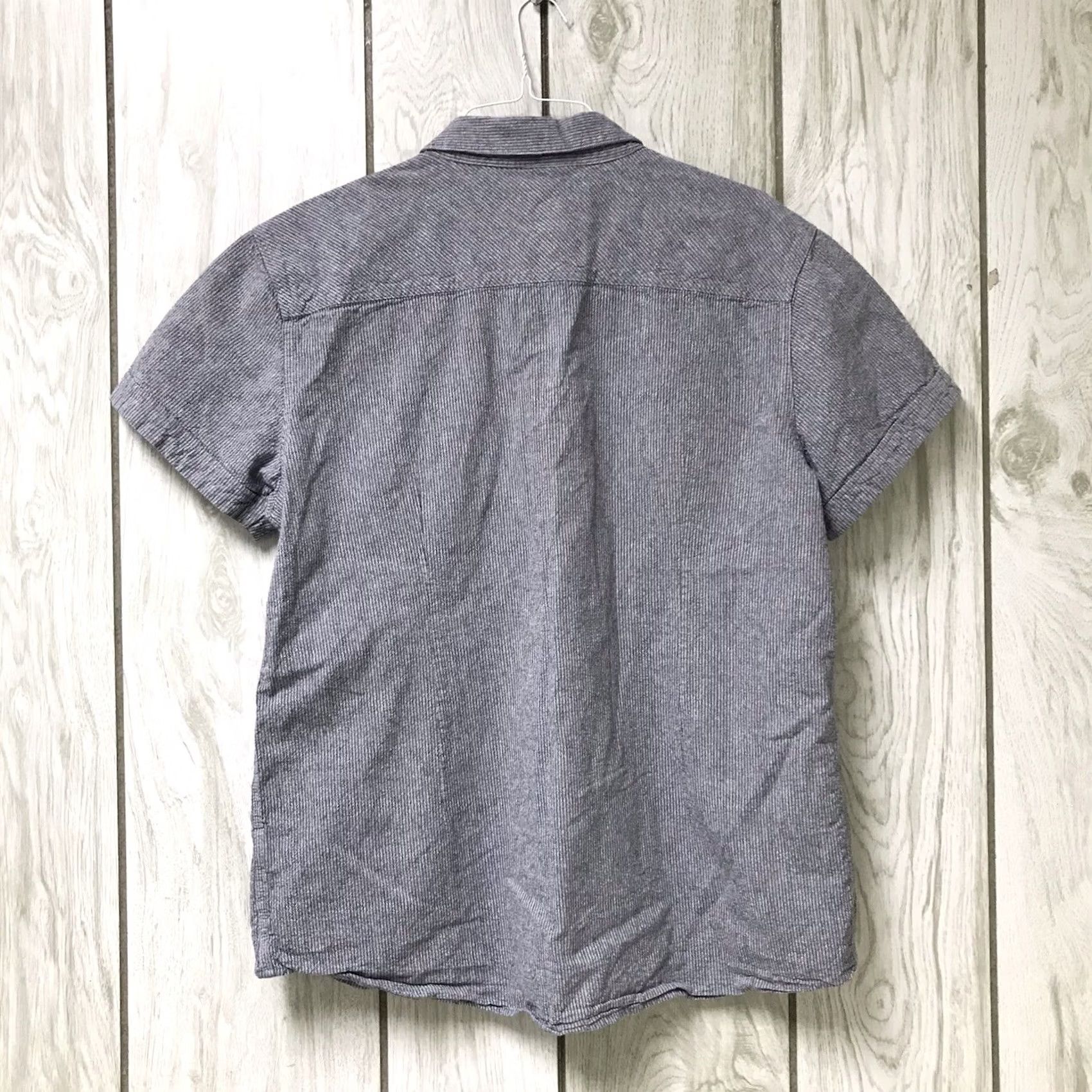 Harley Davidson Harley-Davidson Shirt Mens Button-Up Striped Short Sleeve 2XL Stone Gray Casual Workwear Size US XXL / EU 58 / 5 - 2 Thumbnail