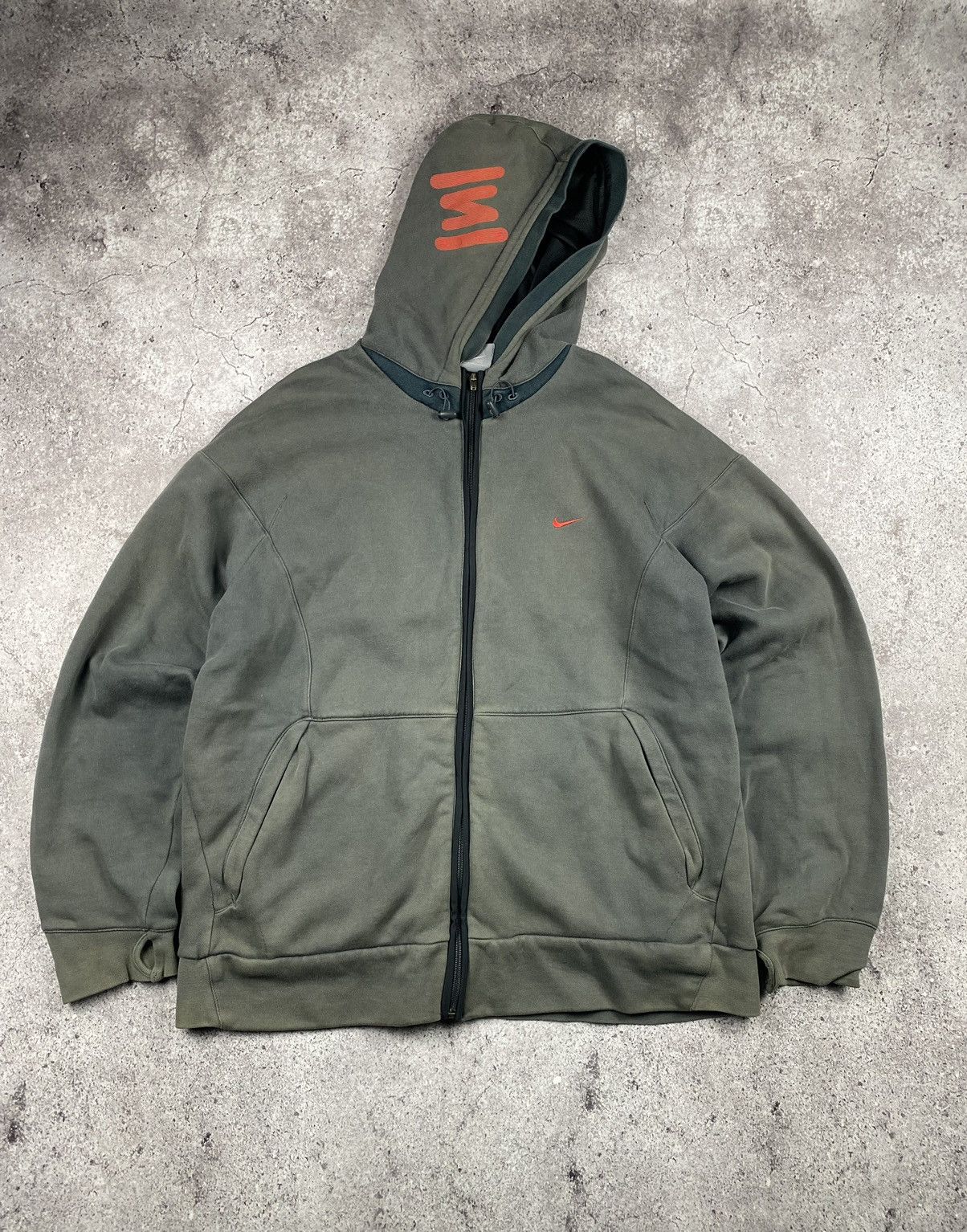 Nike × Vintage NIKE SHOX VINTAGE CENTER LOGO OVERSIZE BOXY FADED HOODIE Size US XL / EU 56 / 4 - 1 Thumbnail
