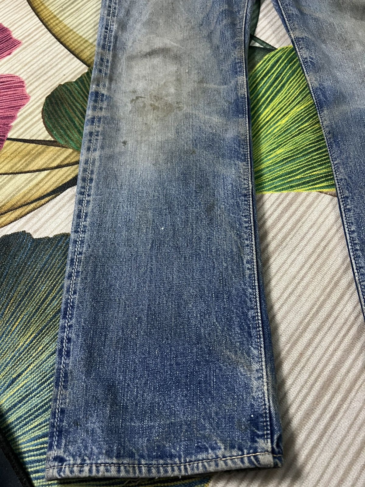 💥Vintage Orslow 105 Selvedge Mud Wash Jean