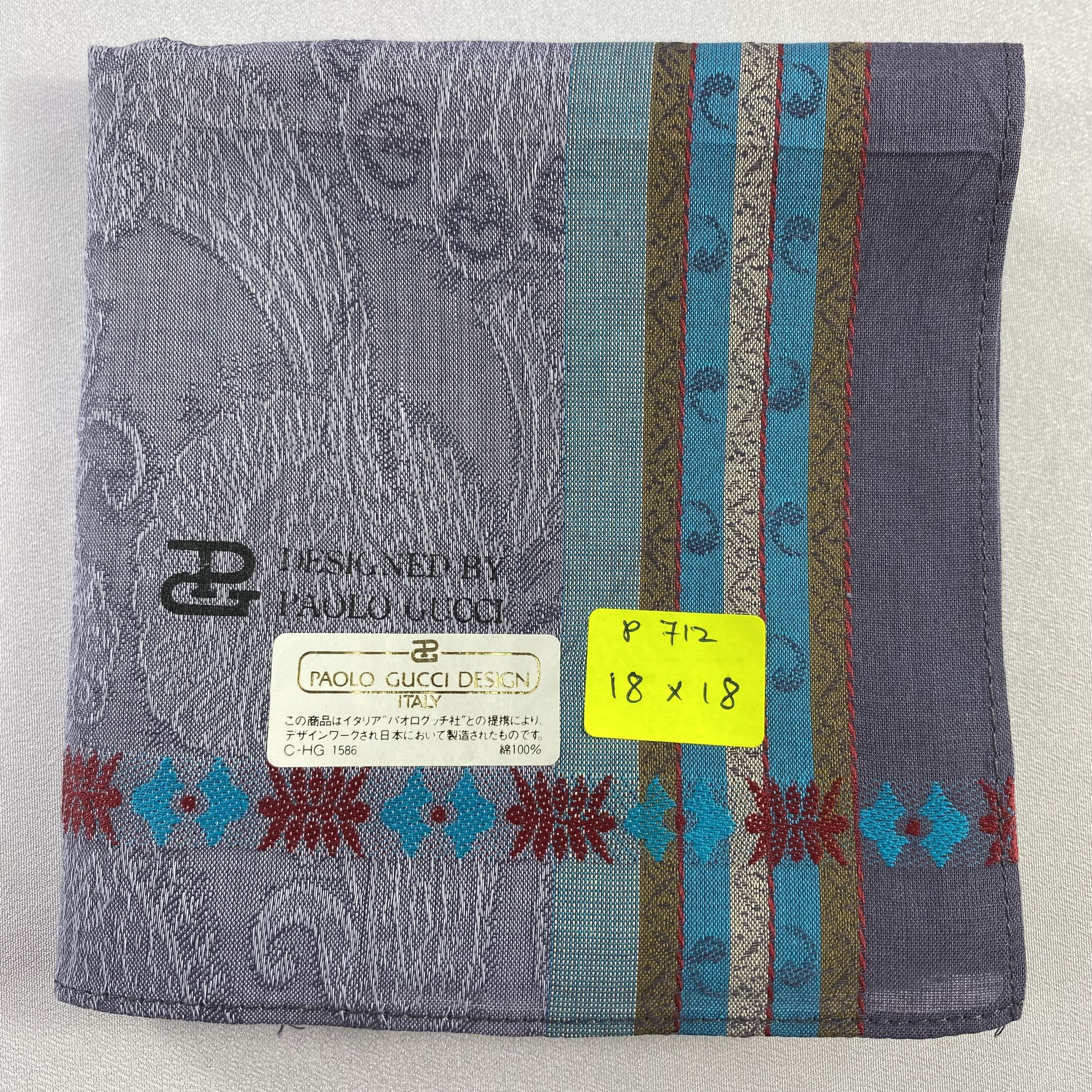 Paolo Gucci × Vintage NWT Paolo Gucci Neckerchief / Bandana / Handkerchief-P712 Size ONE SIZE - 5 Thumbnail