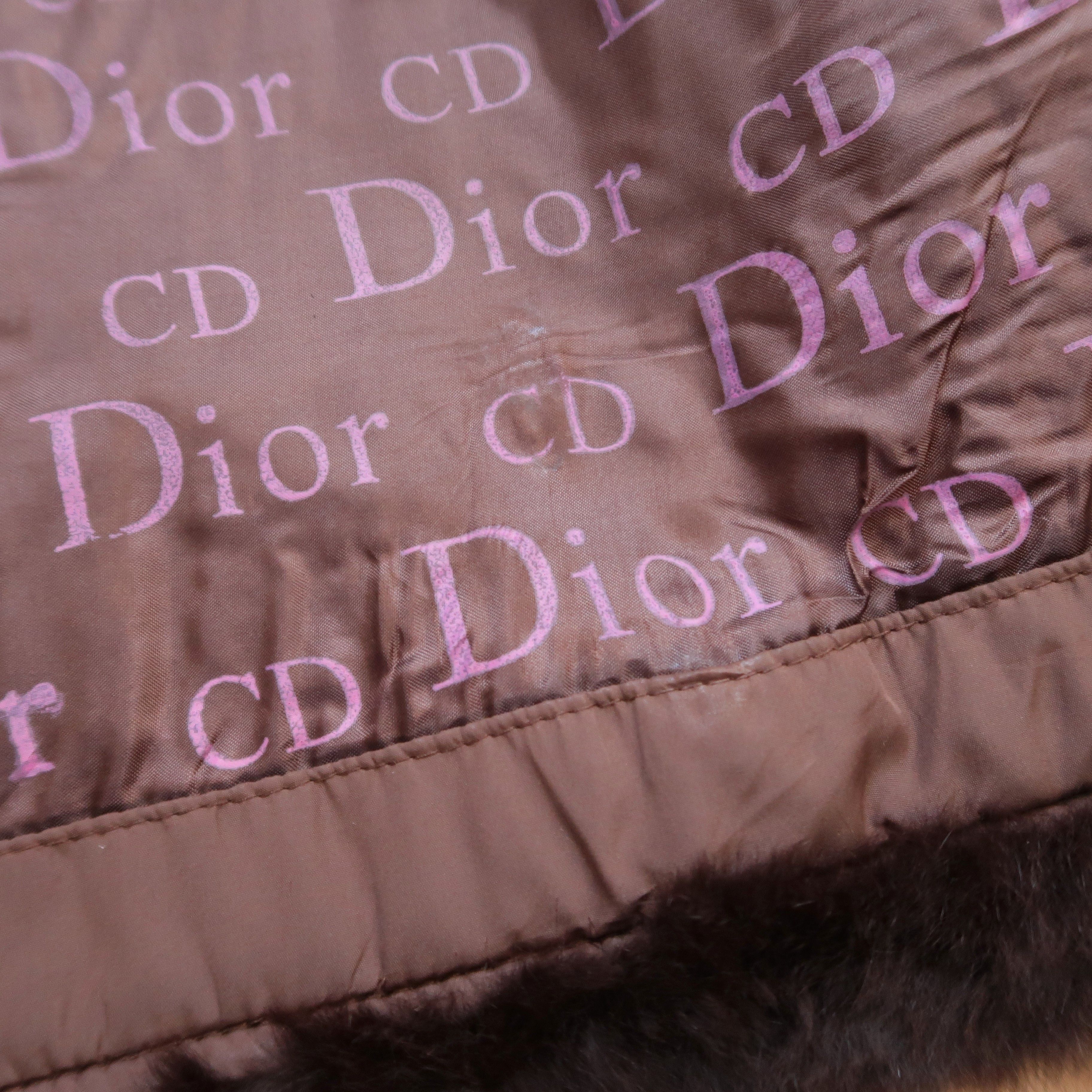 Christian Dior Monsieur Christian Dior Jacquard Oblique Puffer Fur Jacket Size M / US 6-8 / IT 42-44 - 17 Thumbnail