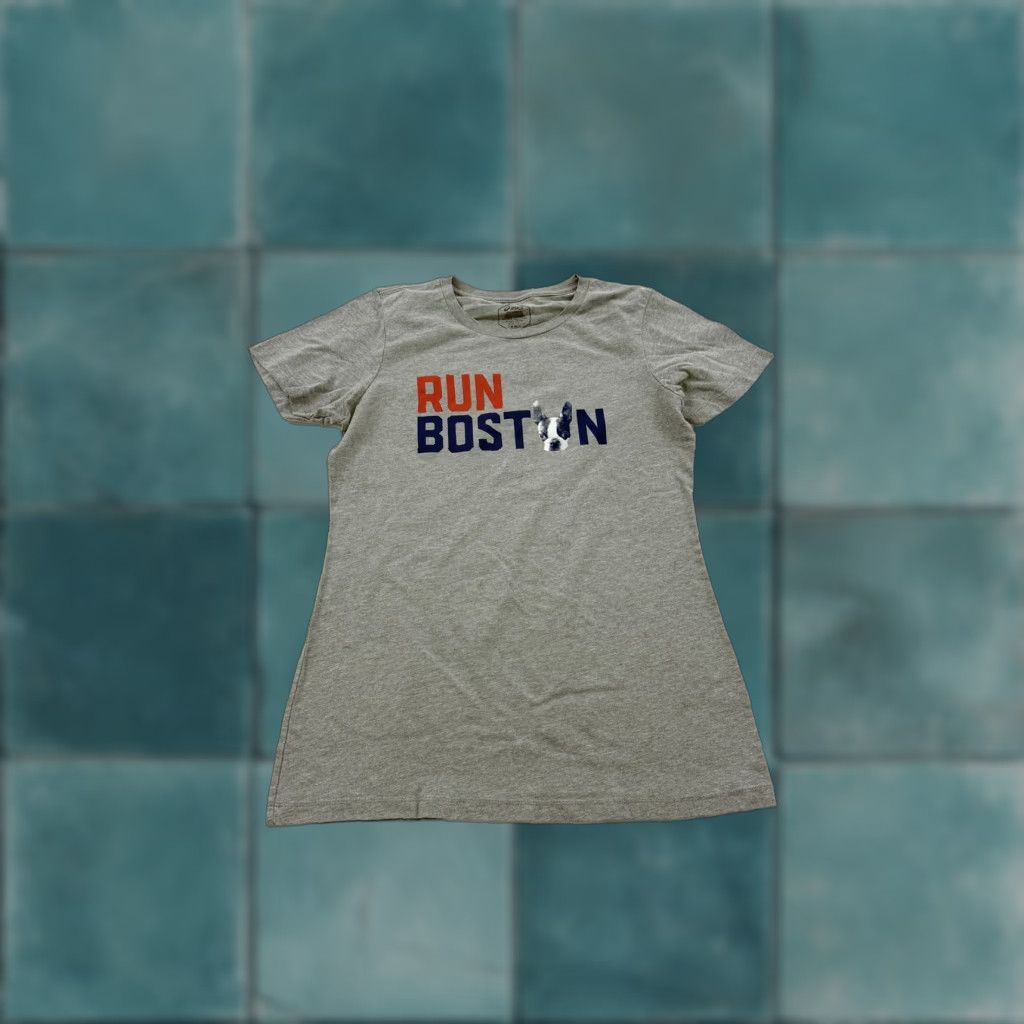 Asics Asics Shirt Womens Small Gray Marathon Run Boston Terrier Graphic Athletic Size S / US 4 / IT 40 - 1 Thumbnail